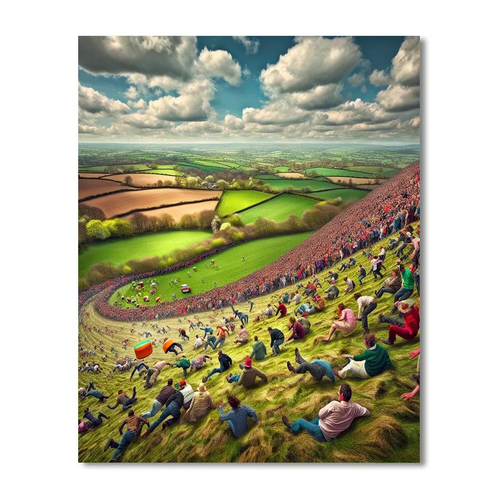 Cooper's Hill Cheese-rolling And Wake - England Numbered Painting Kits