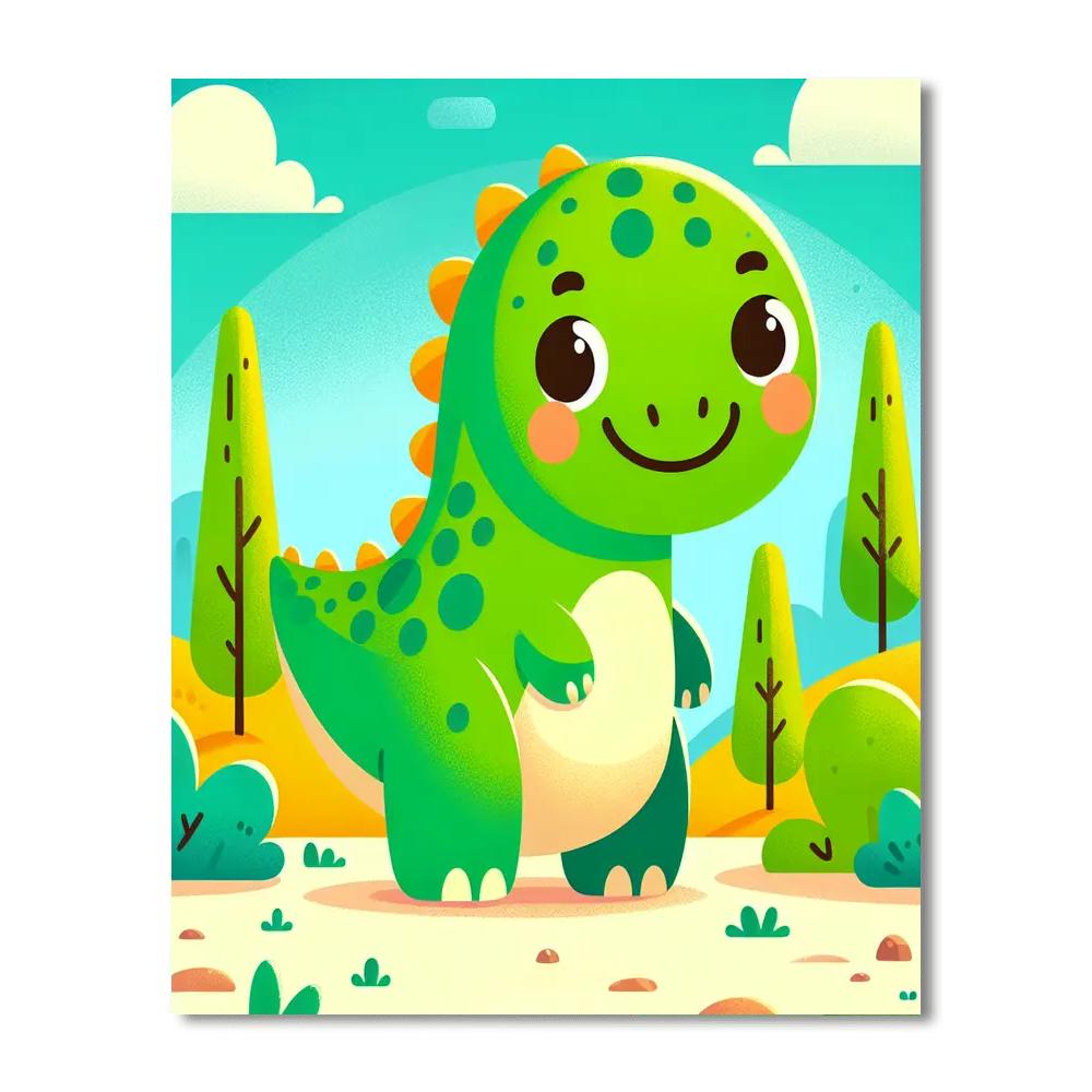 Funny Dinosaur Paint By Number