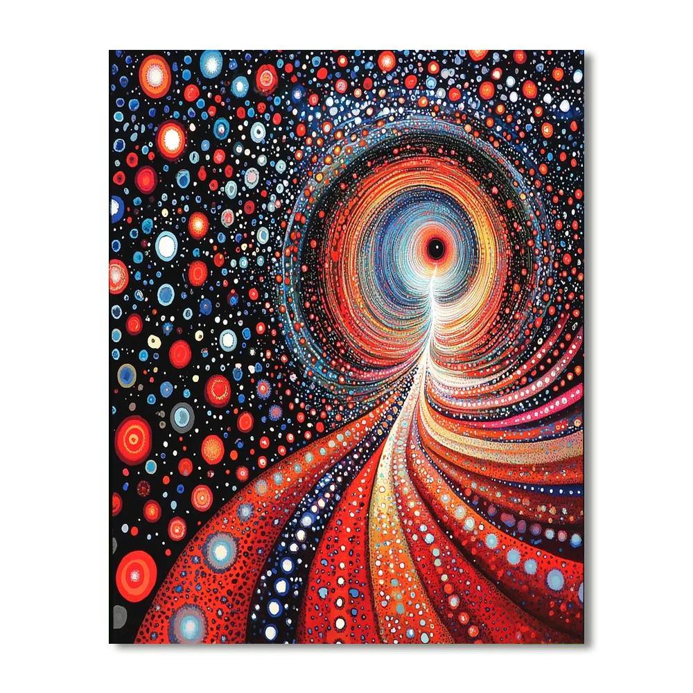 Yayoi Kusama Inspired Endless Vortex  Paint By Number