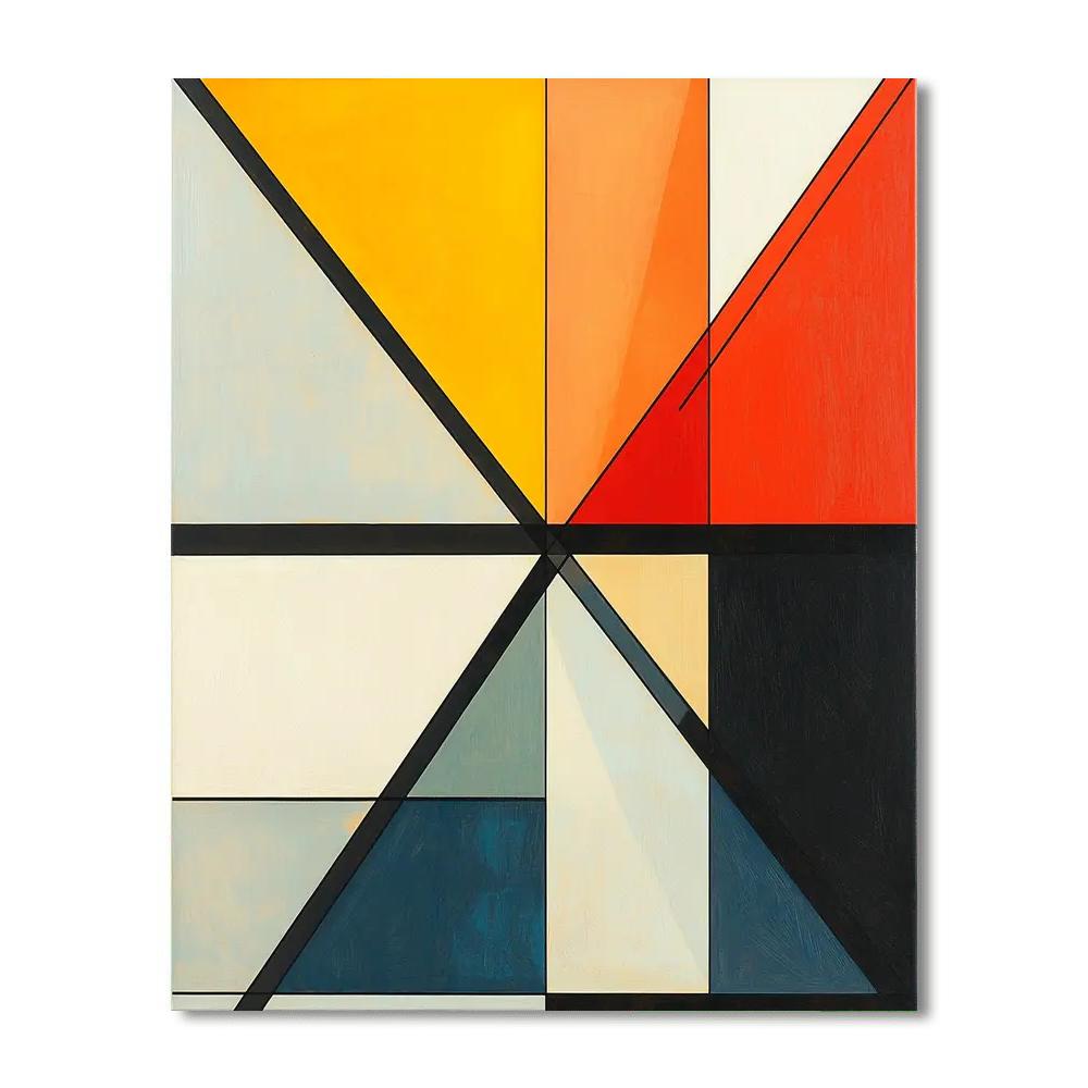 Piet Mondrian Inspired Harmonious Patterns Of Nature  Number Painting