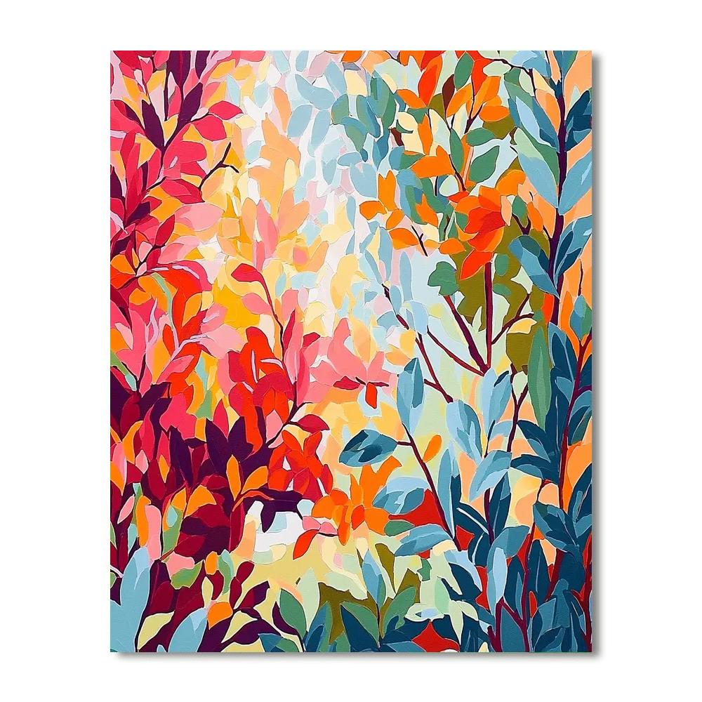 Paul Cézanne Inspired Geometric Blossoms  Painting By Numbers Kit