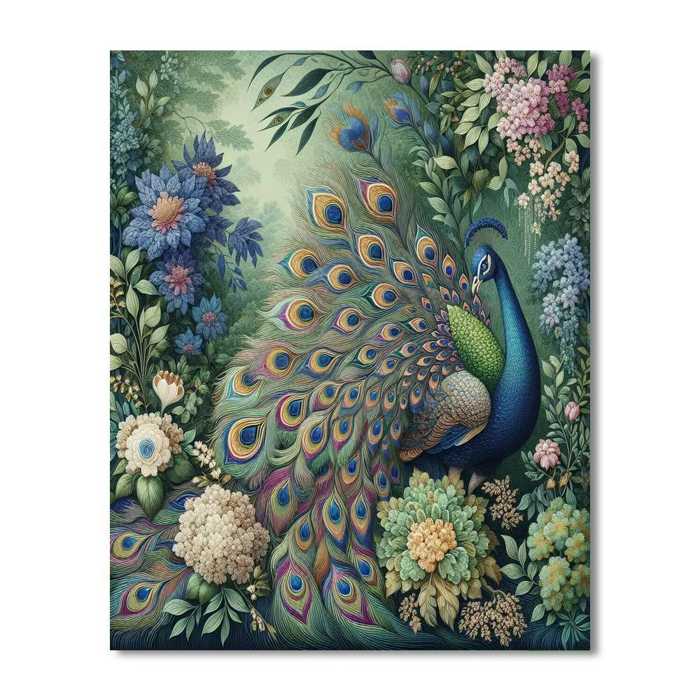 Elegant Peacock Dance Paint By Numbers Kits