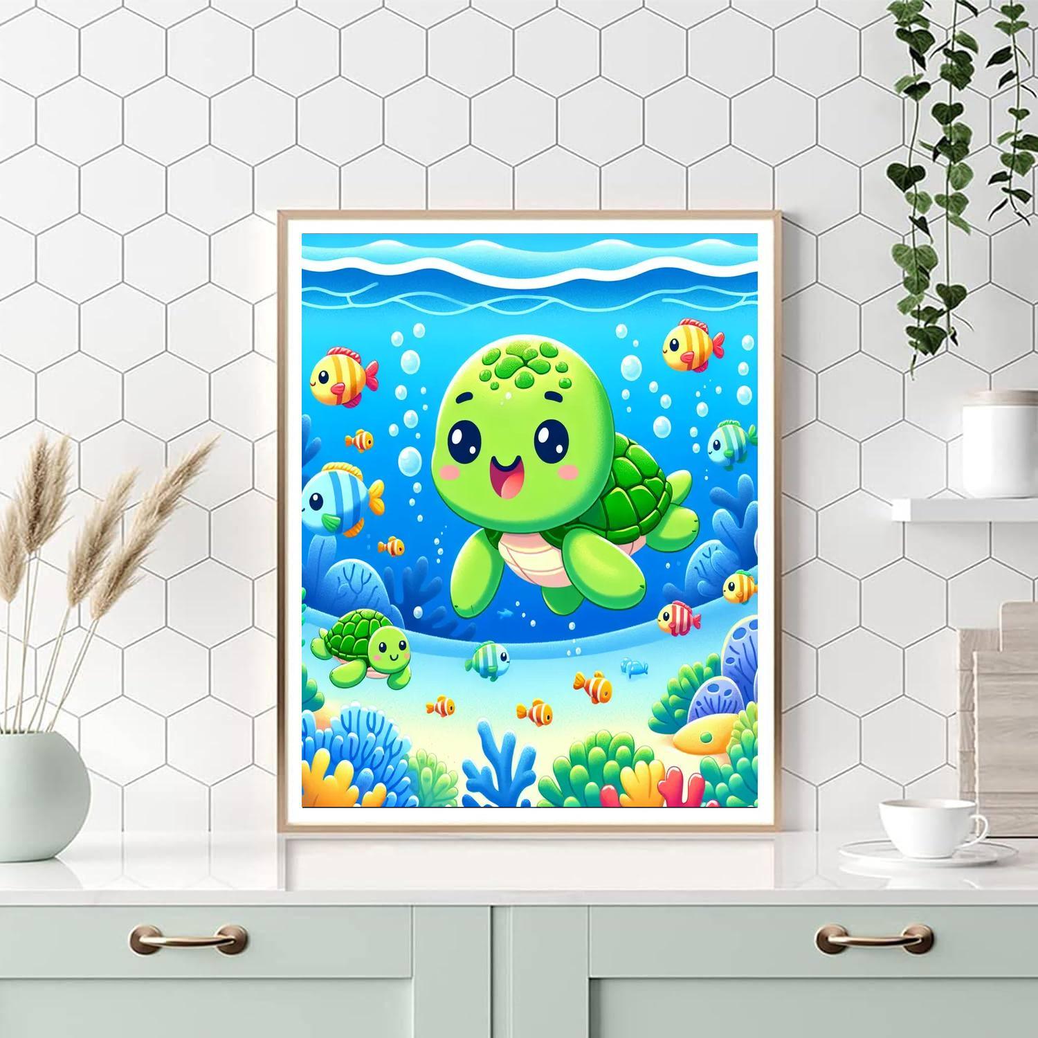Adorable Baby Turtles Paint By Numbers Kits