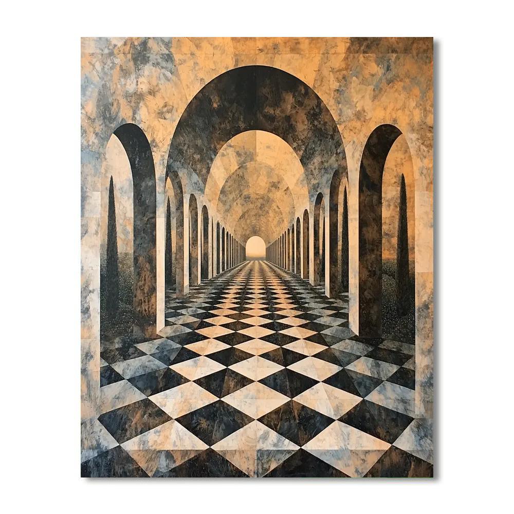 M.C. Escher Inspired Symmetrical Illusion  Paint By Number