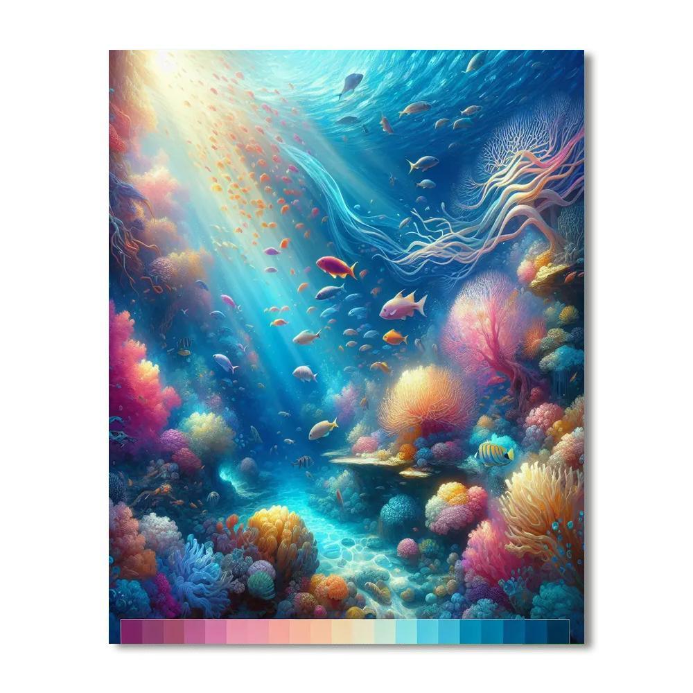 Dreamy Underwater Paradise Numbered Painting Kits