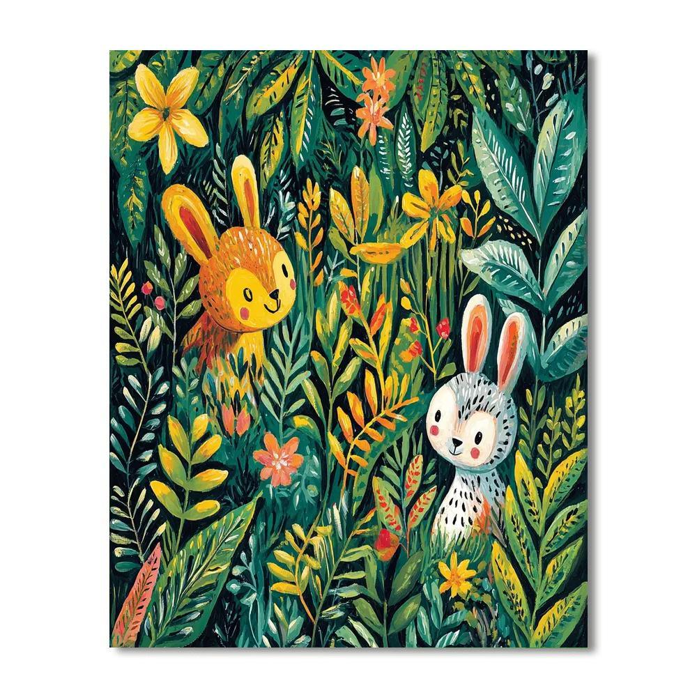 Henri Rousseau Inspired Nature's Whimsy  DIY Paint By Numbers