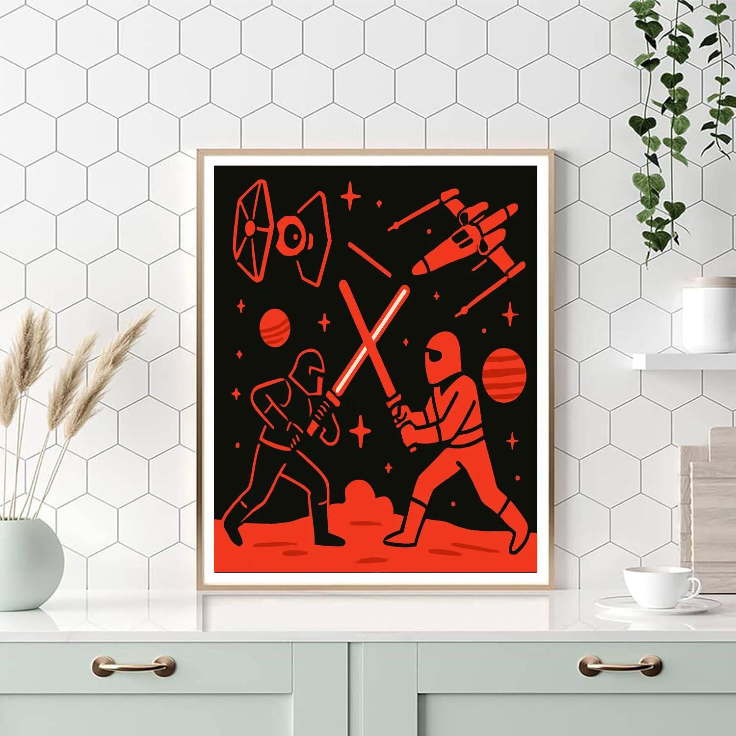 Epic Space Battle Mission Paint By Numbers Art