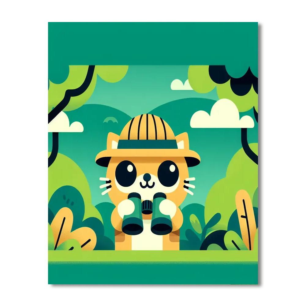 Adventure Cat Safari Numbered Painting Kits