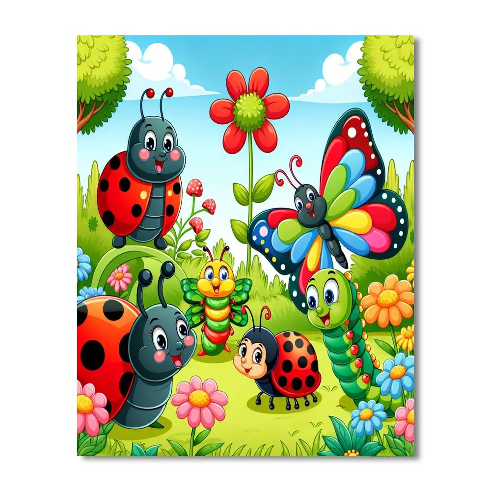 Friendly Bugs Painting By Numbers Kit