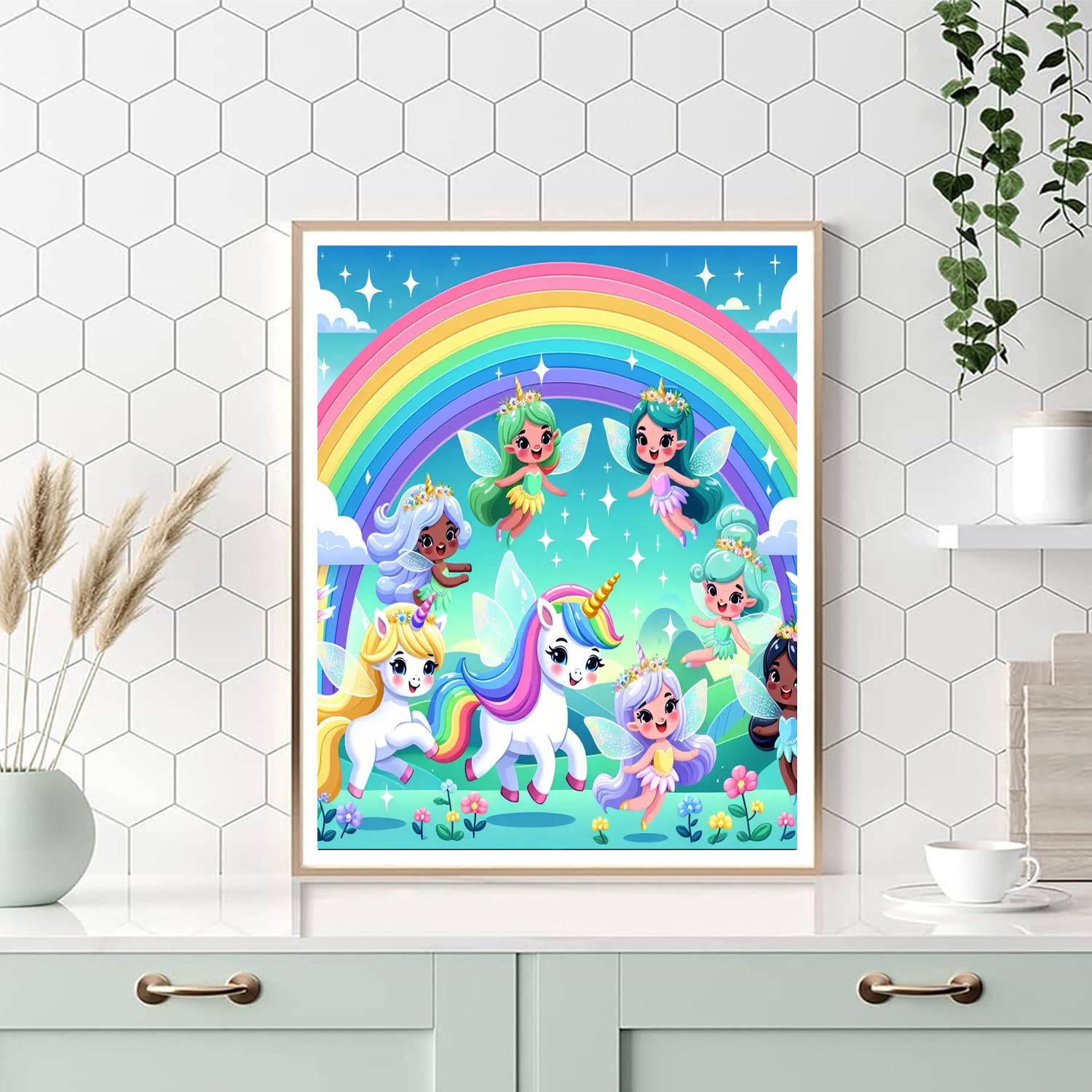 Rainbow Realm Number Painting
