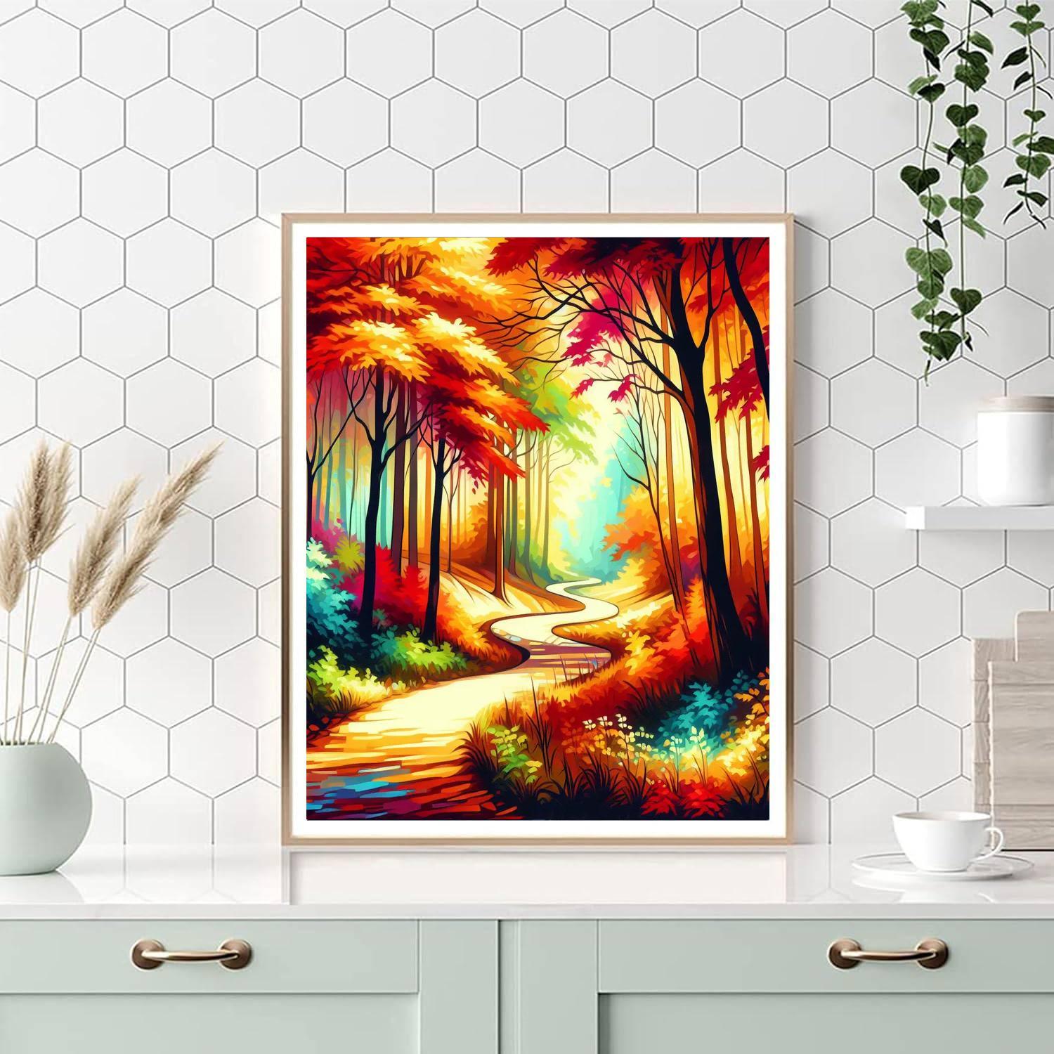 Bright Autumn Walk Paint By Number