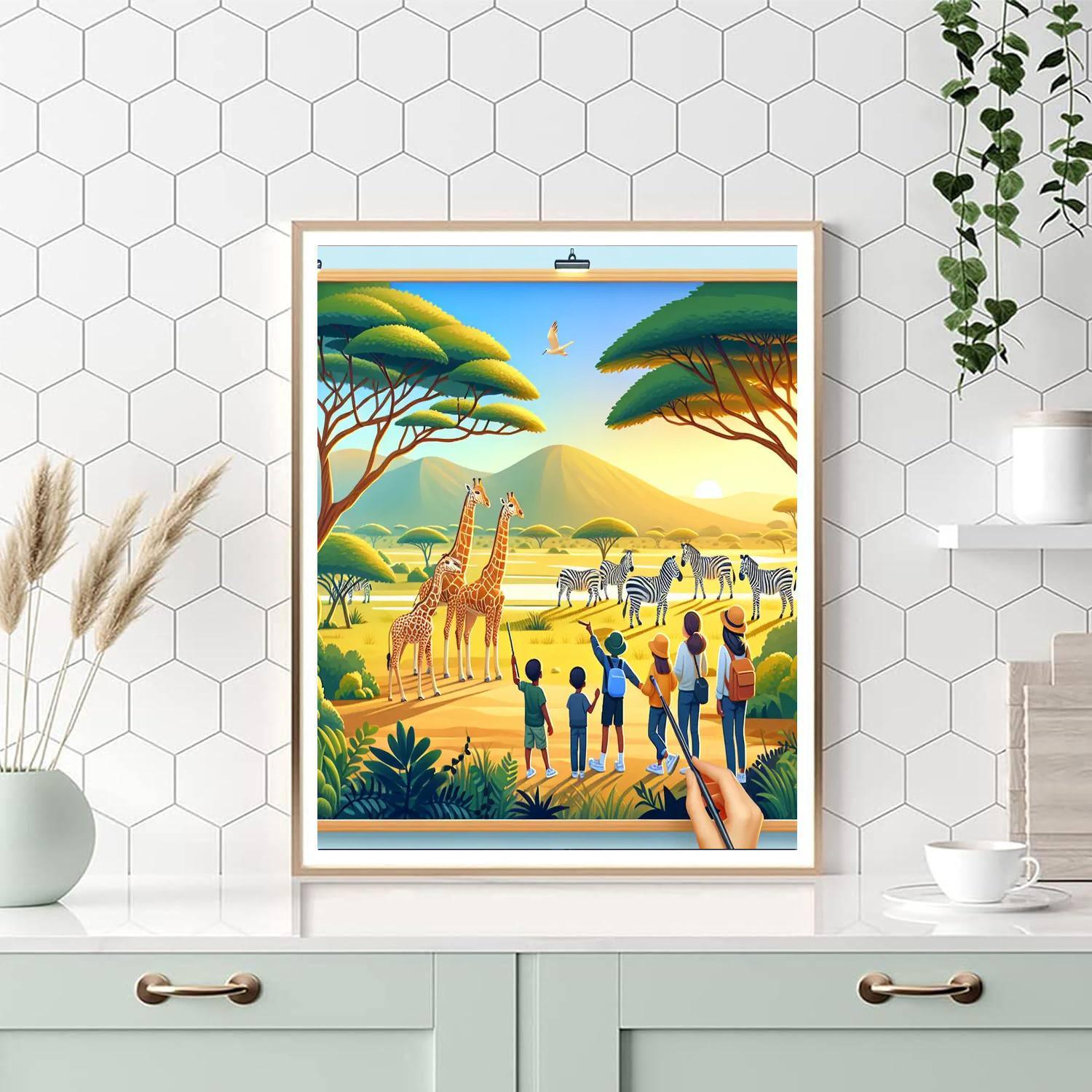 Wondrous Wild Safari Painting Number Kit