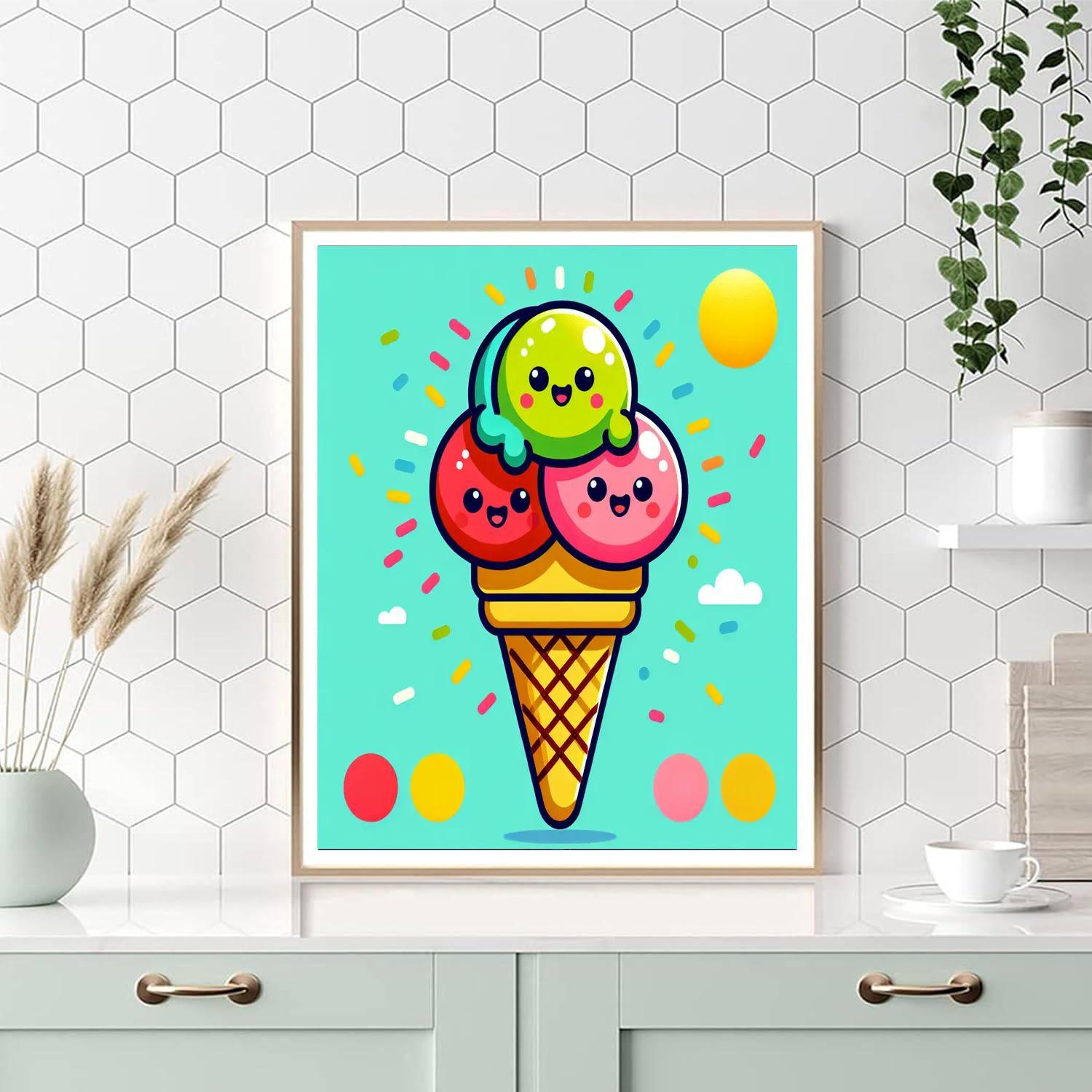 Sweet Summer Ice Cream Paint By Numbers Art