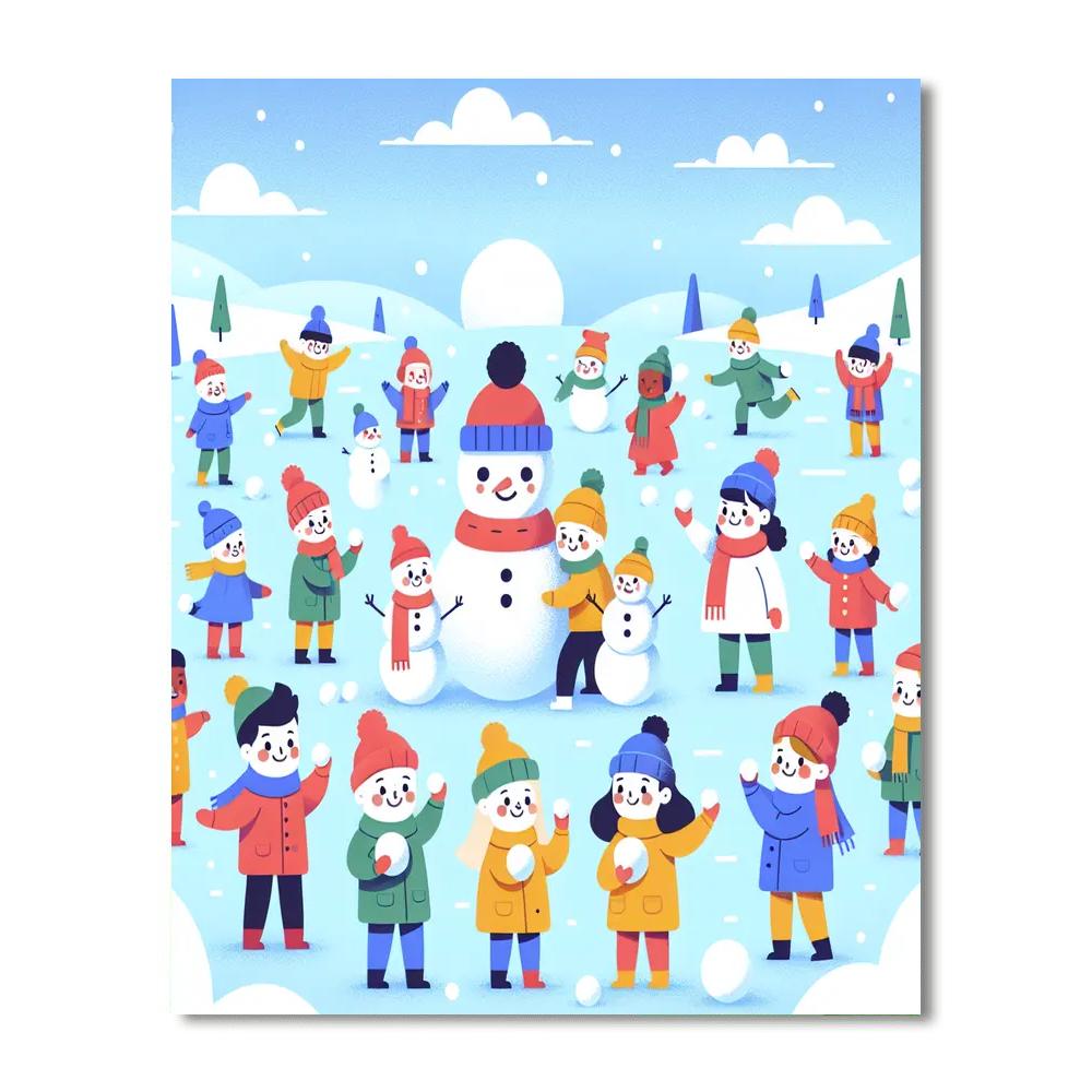 Jolly Snowy Adventures Numbered Painting Kits