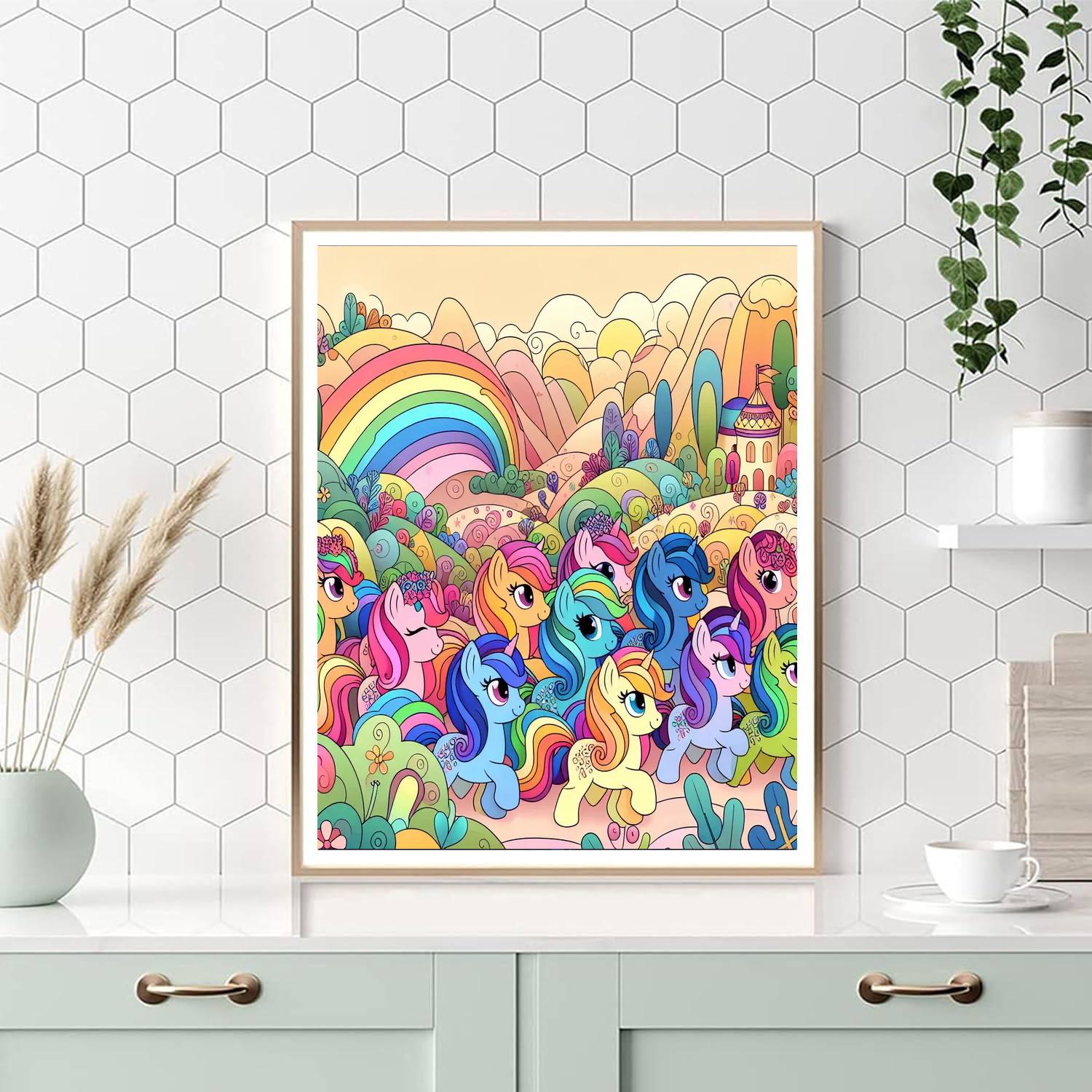 Magical Pony Parade Paint By Numbers Art