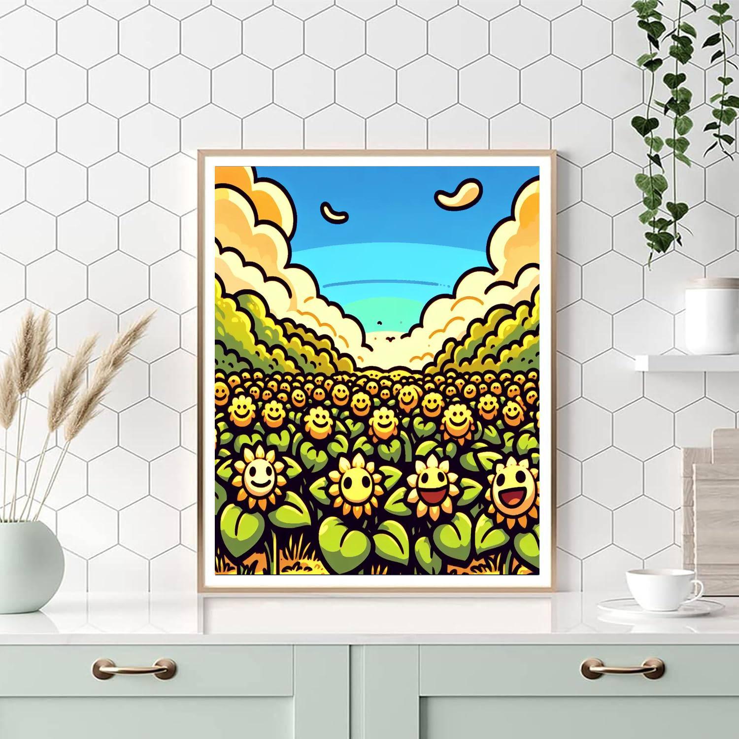 Sunflower Smiles Paint By Numbers Art