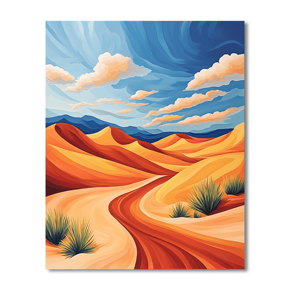 Georgia O'Keeffe Inspired Desert Mirage  DIY Paint By Numbers
