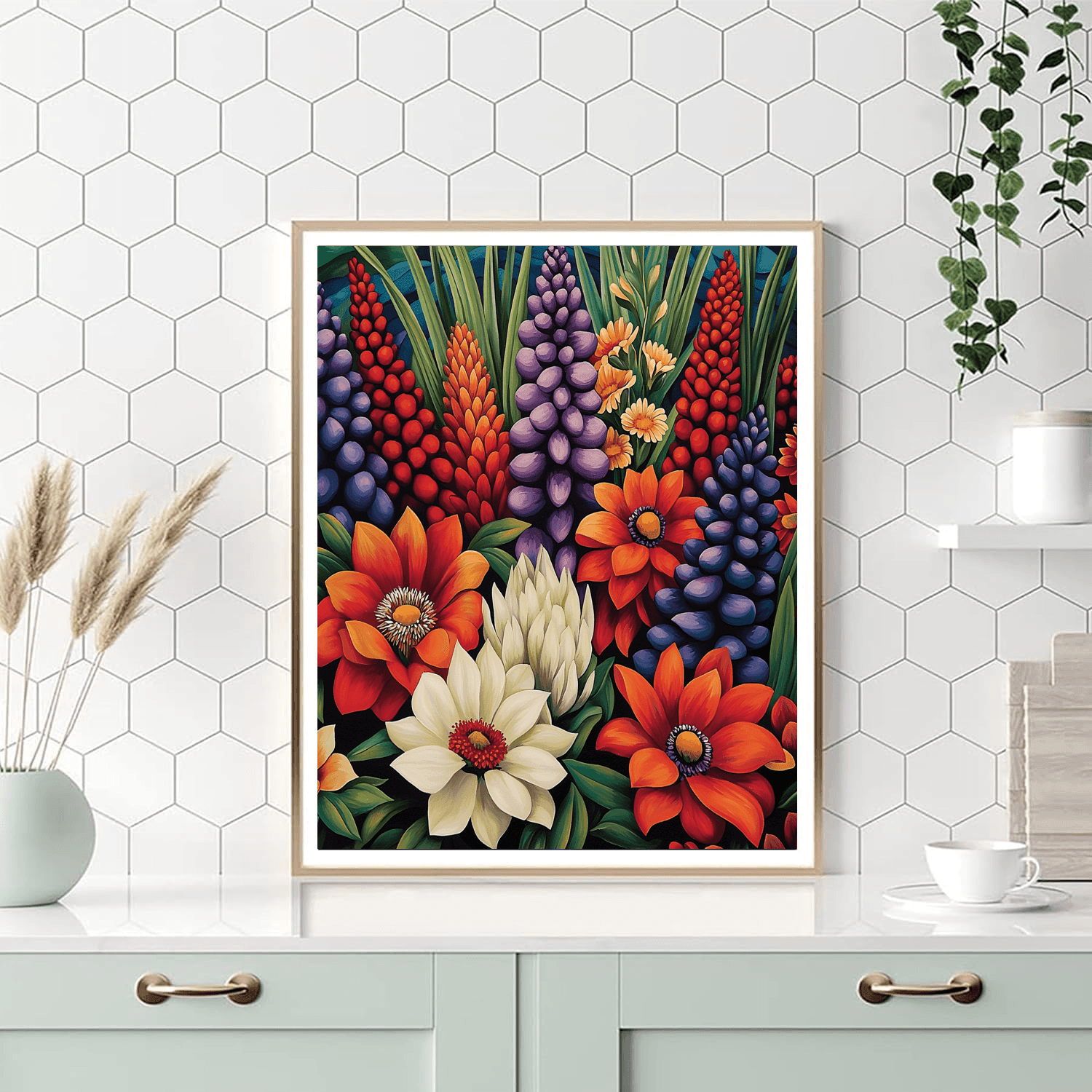 Georgia O'Keeffe Inspired Kaleidoscope Of Flora  Paint By Number