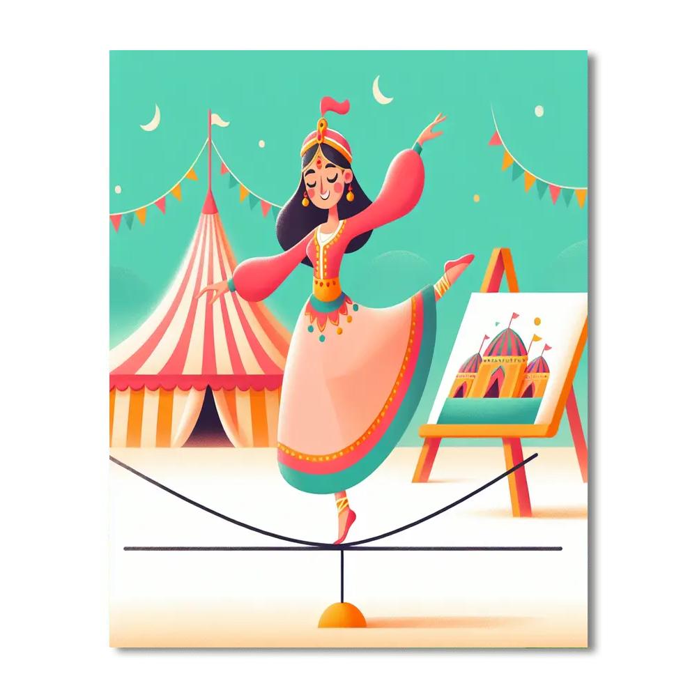 Circus Performer Fun Painting Number Kit