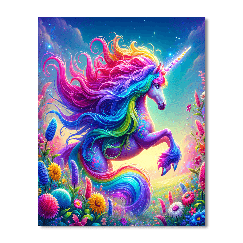 Rainbow Unicorn - DIY Painting By Numbers Kit
