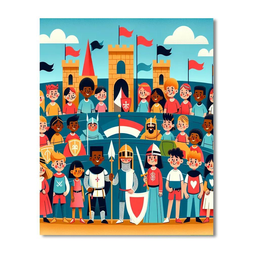 Medieval Tournament Extravaganza Painting Number Kit