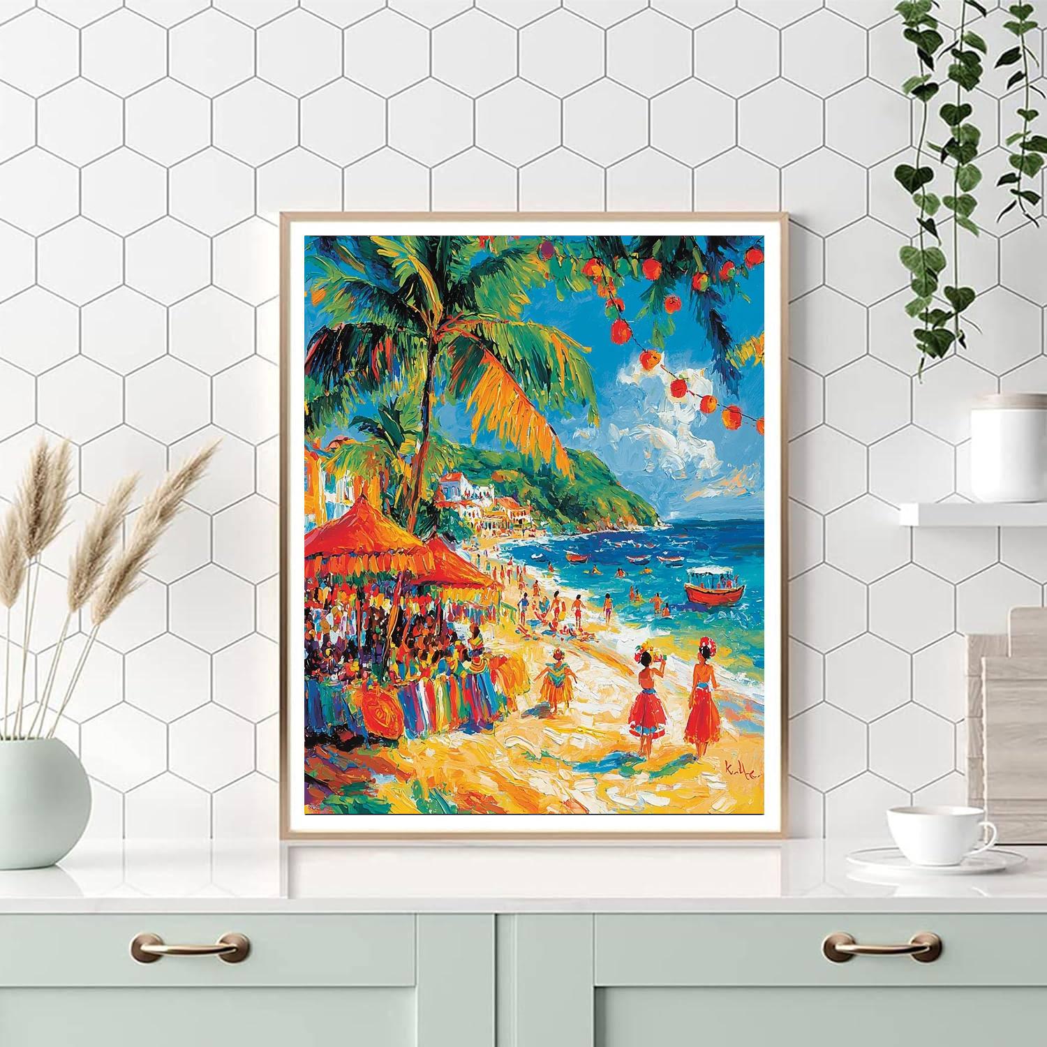 Frida Kahlo Inspired Festive Beachside Fiesta  Paint By Number