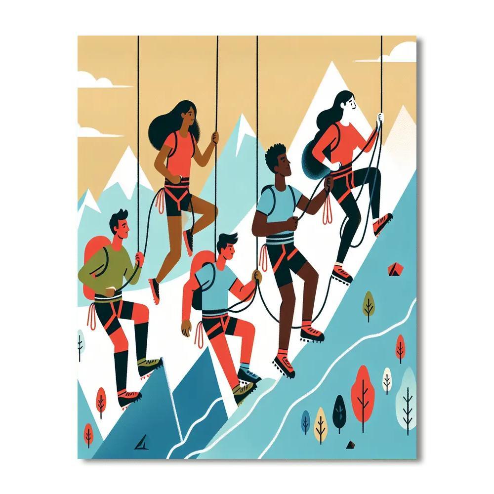 Mountain Climber Adventure Numbered Painting Kits