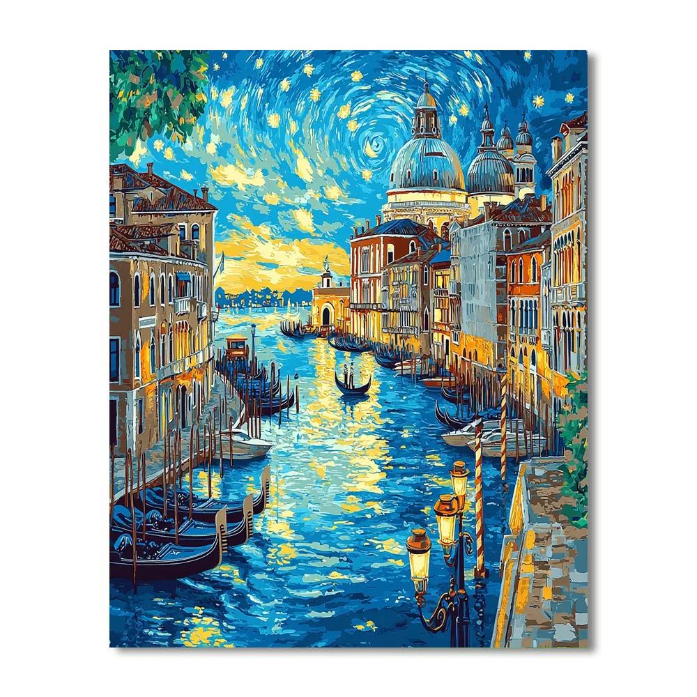 Vincent Van Gogh Inspired Venetian Vibrance  Numbered Painting Kits