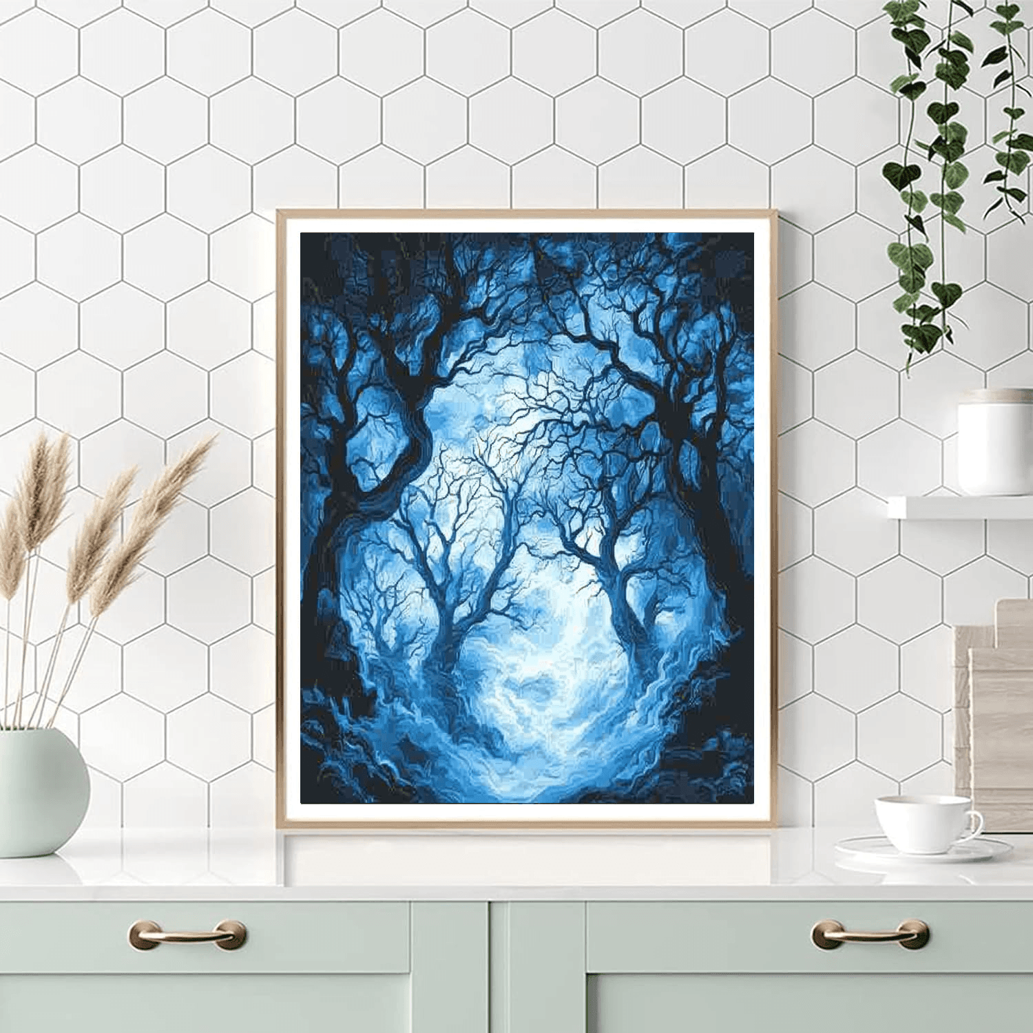 Edvard Munch Inspired Gothic Forest Mystique  Numbered Painting Kits