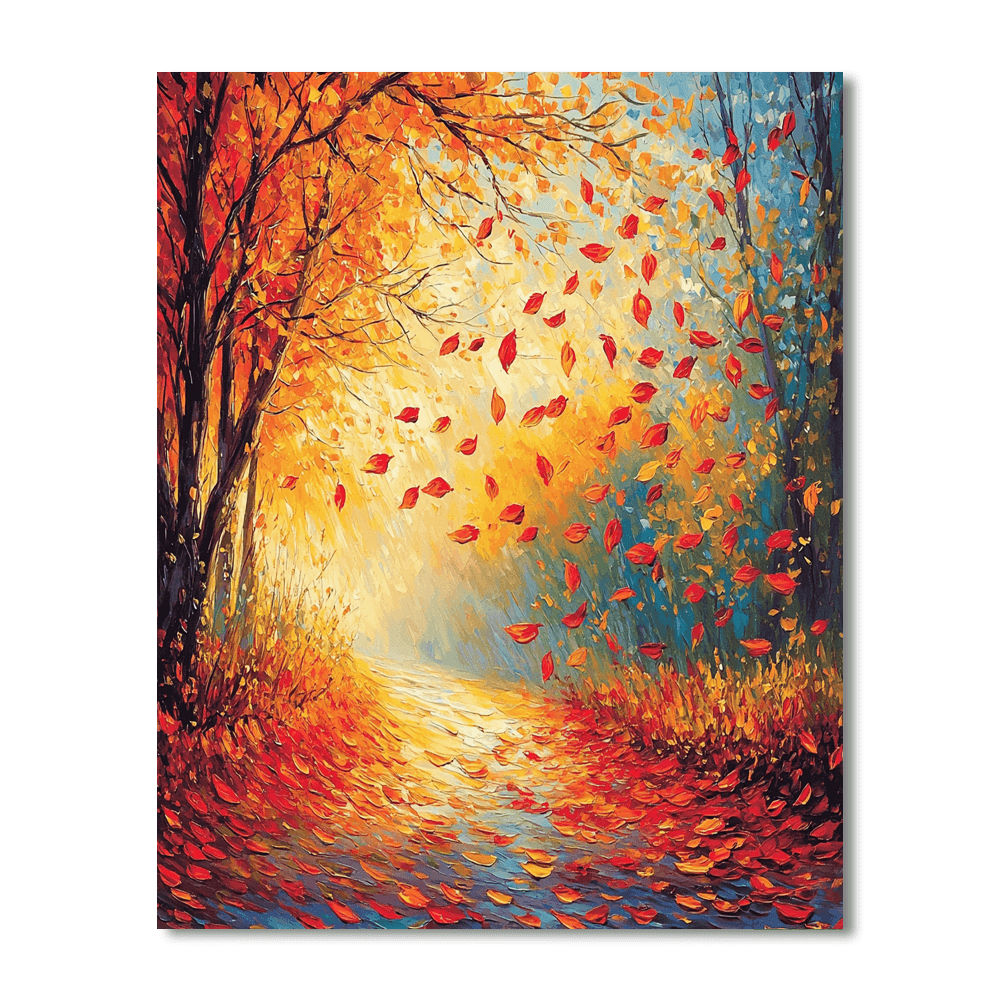 Pierre-Auguste Renoir Inspired Dancing Leaves  DIY Paint By Numbers