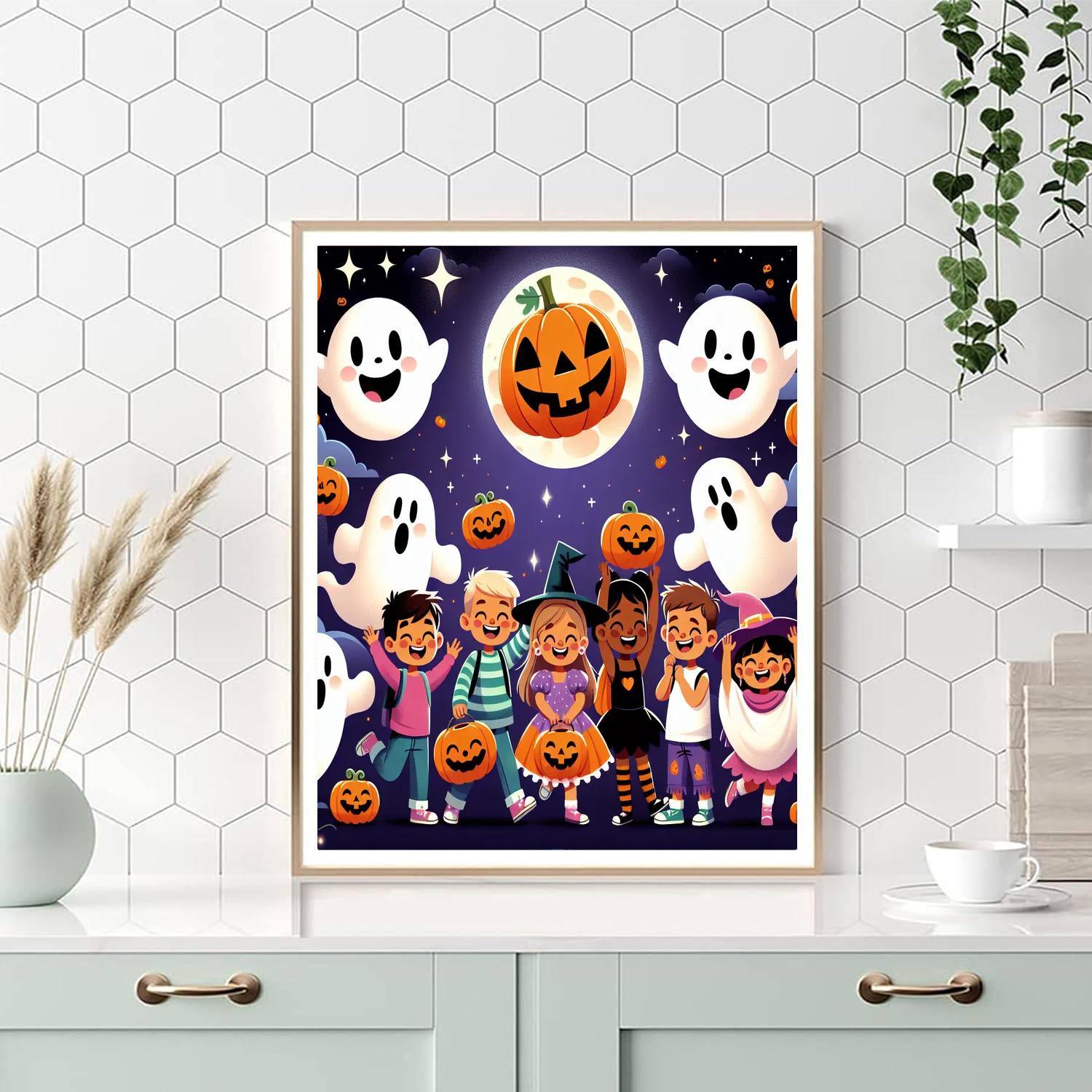 Cheerful Halloween Bash DIY Paint By Numbers