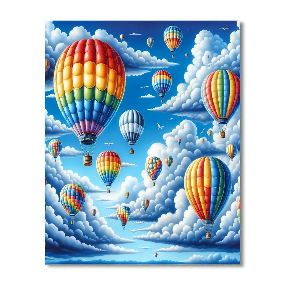 Whimsical Hot Air Adventures Paint By Numbers Kits