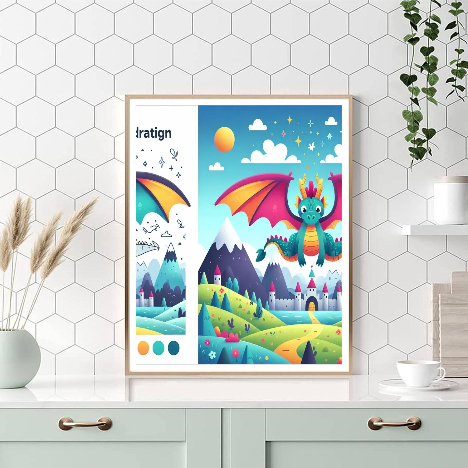 Mystical Dragon In A Fantasy Realm Paint By Numbers Kits