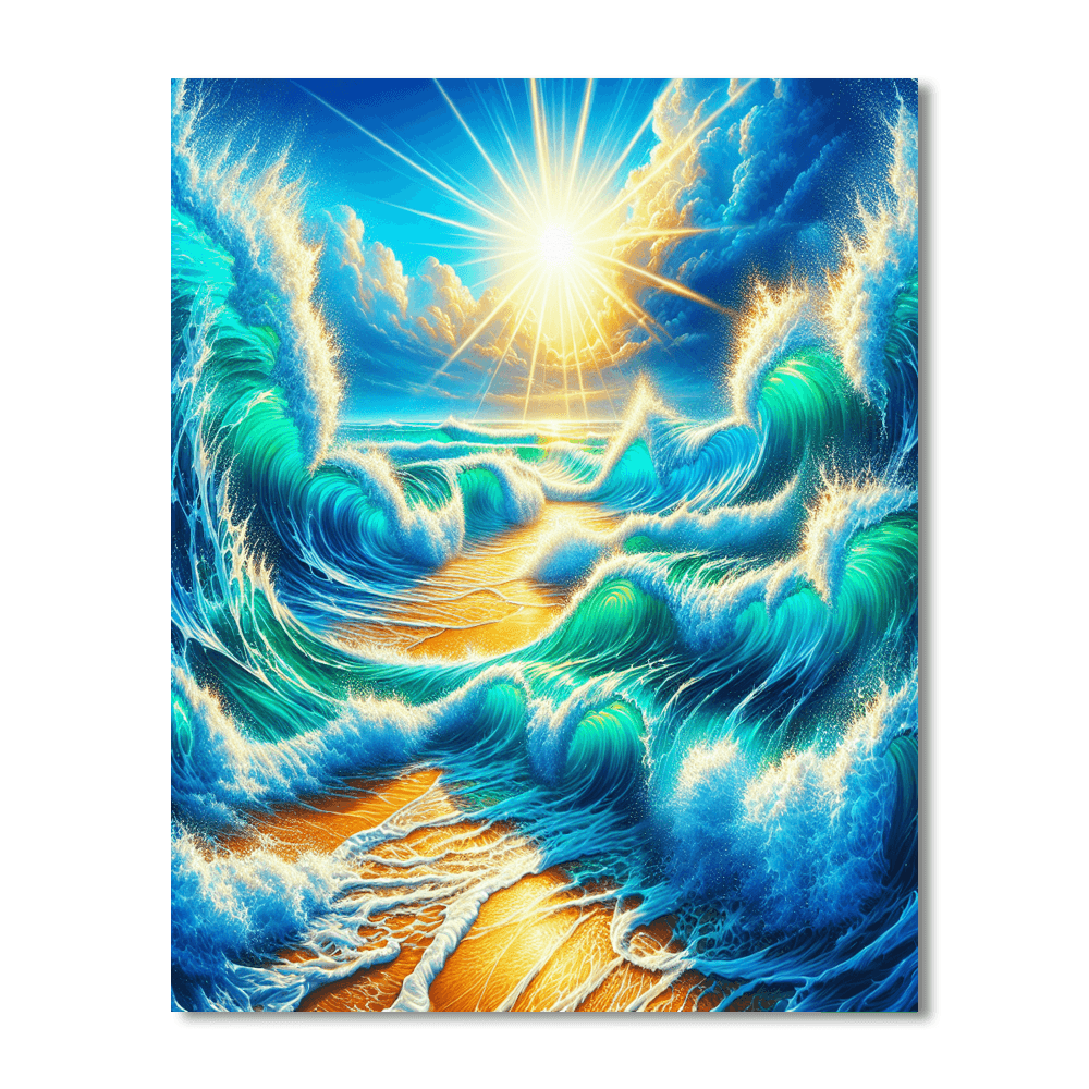 Ocean Breeze Symphony Number Painting