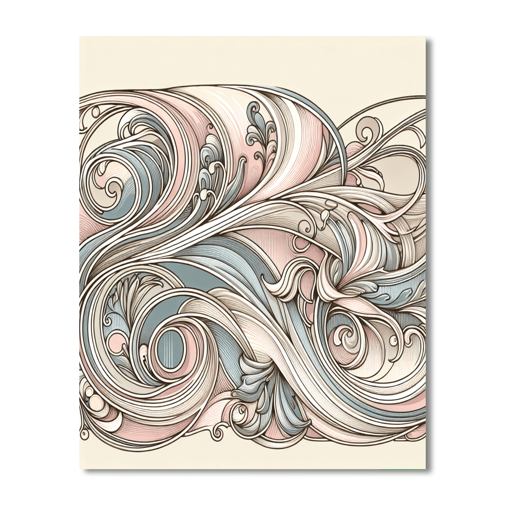 Glamorous Art Nouveau Elegance DIY Paint By Numbers