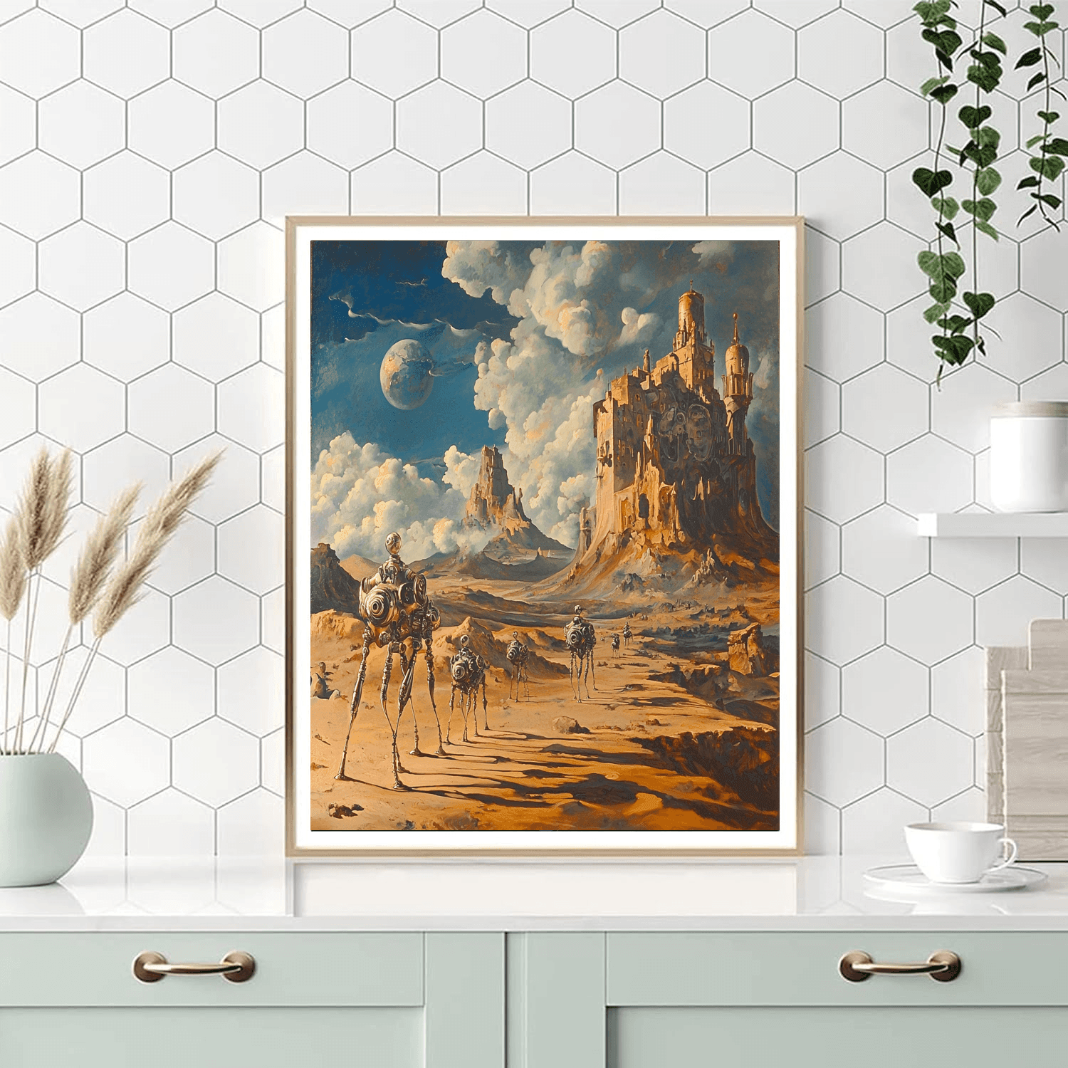 Salvador Dali Inspired Mechanical Safari Expedition  Paint By Numbers