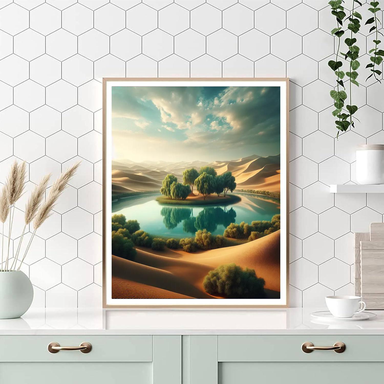 Desert Oasis Solace DIY Paint By Numbers