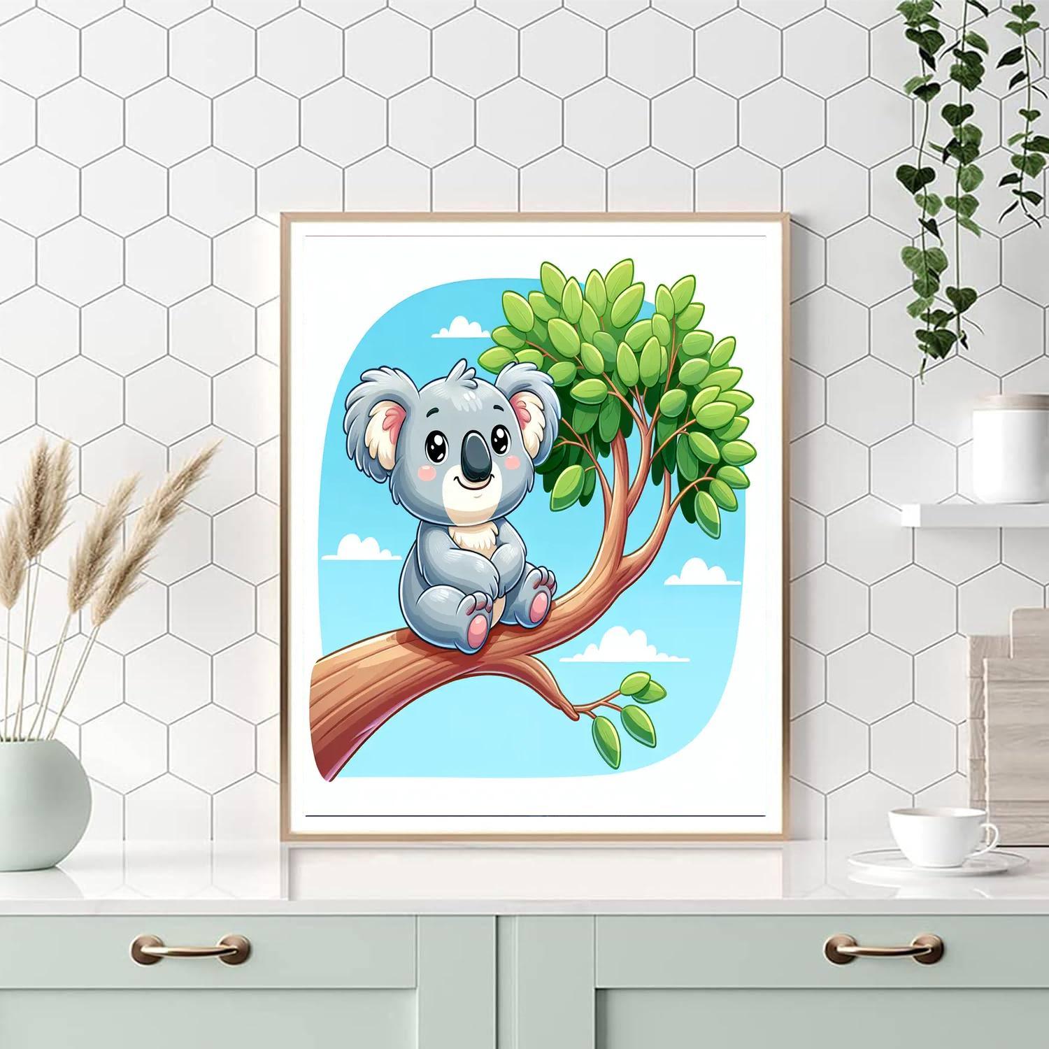 Curious Koala In The Trees Painting By Numbers Kit