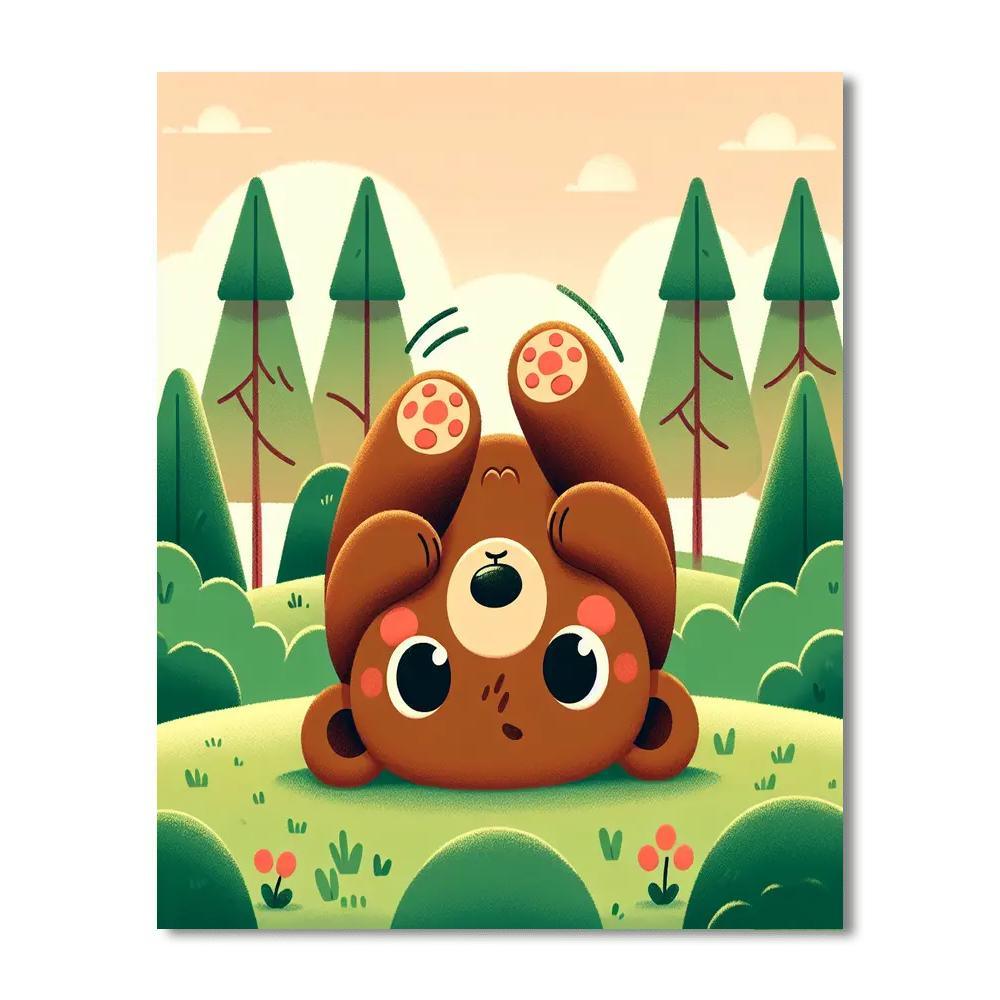 Bubbly Bear Cub Painting By Numbers Kit