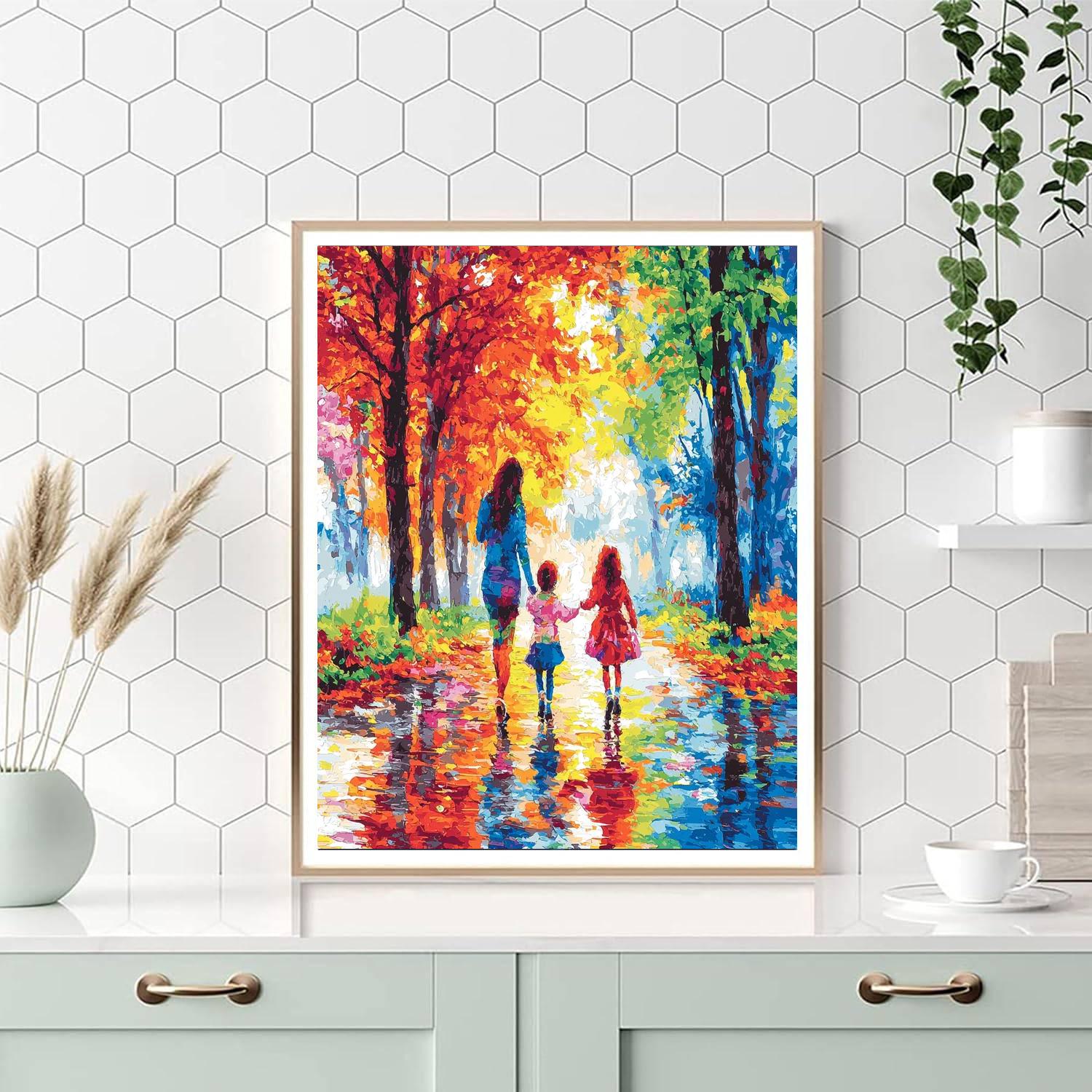 Mommy's Love Is A Rainbow Painting By Numbers Kit