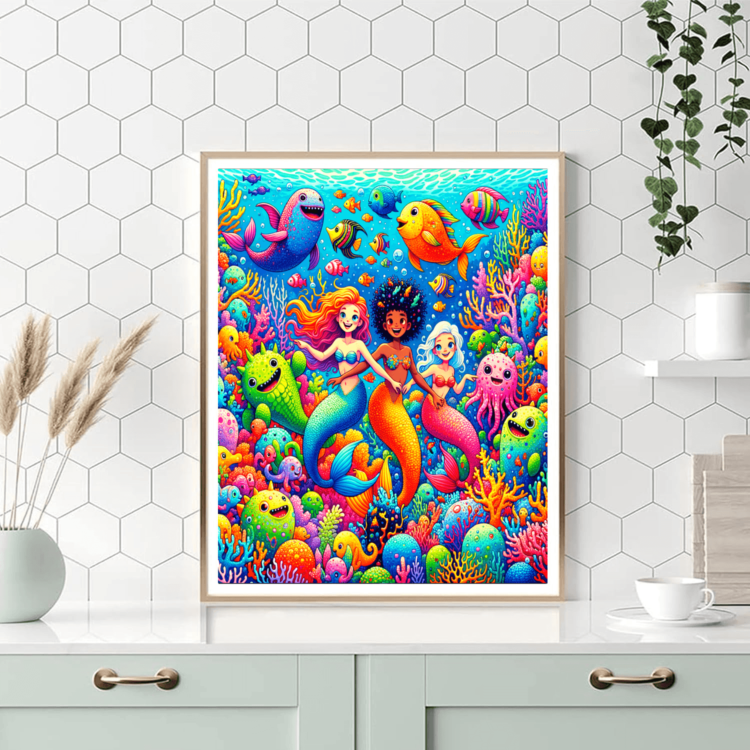 Mythical Oceanic Creatures Paint By Numbers Art