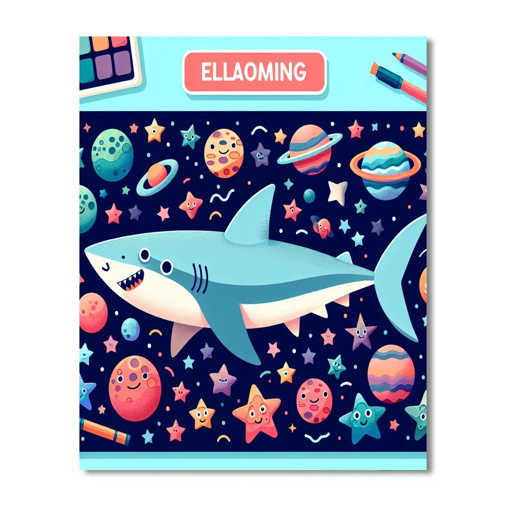 Space Shark Safari Numbered Painting Kits