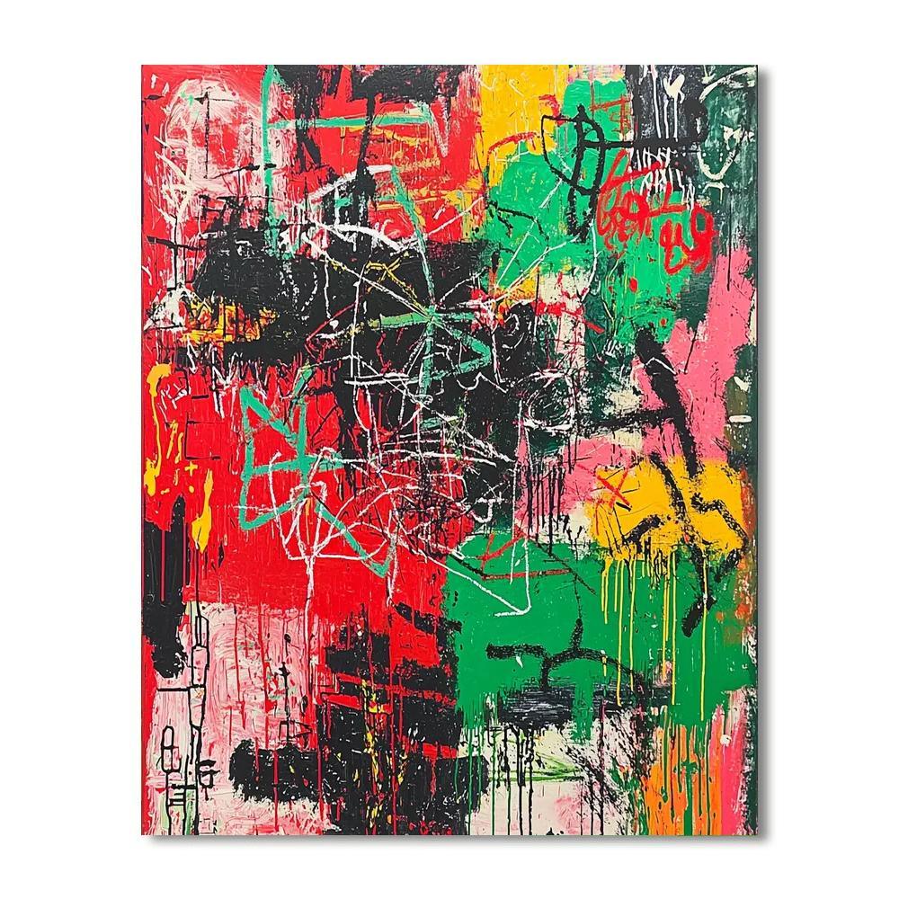 Jean-Michel Basquiat Inspired Roots Of Expression  Paint By Color