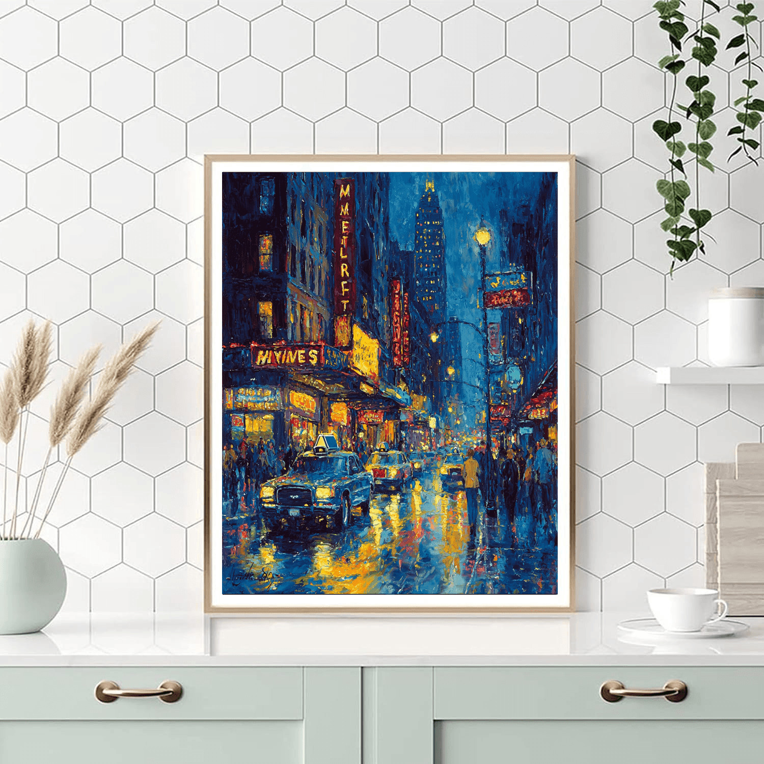 Edward Hopper Inspired City Of Lights  Painting By Numbers Kit