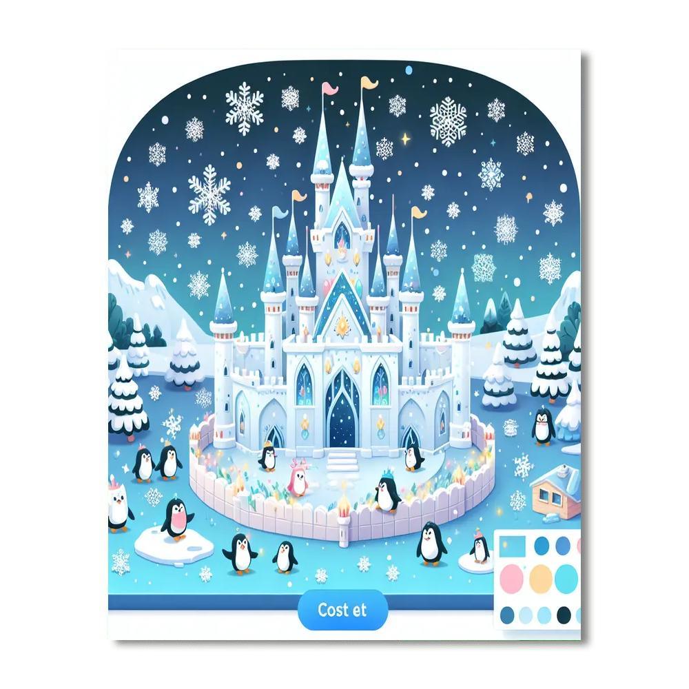 Magical Ice Palace Paint By Numbers Art