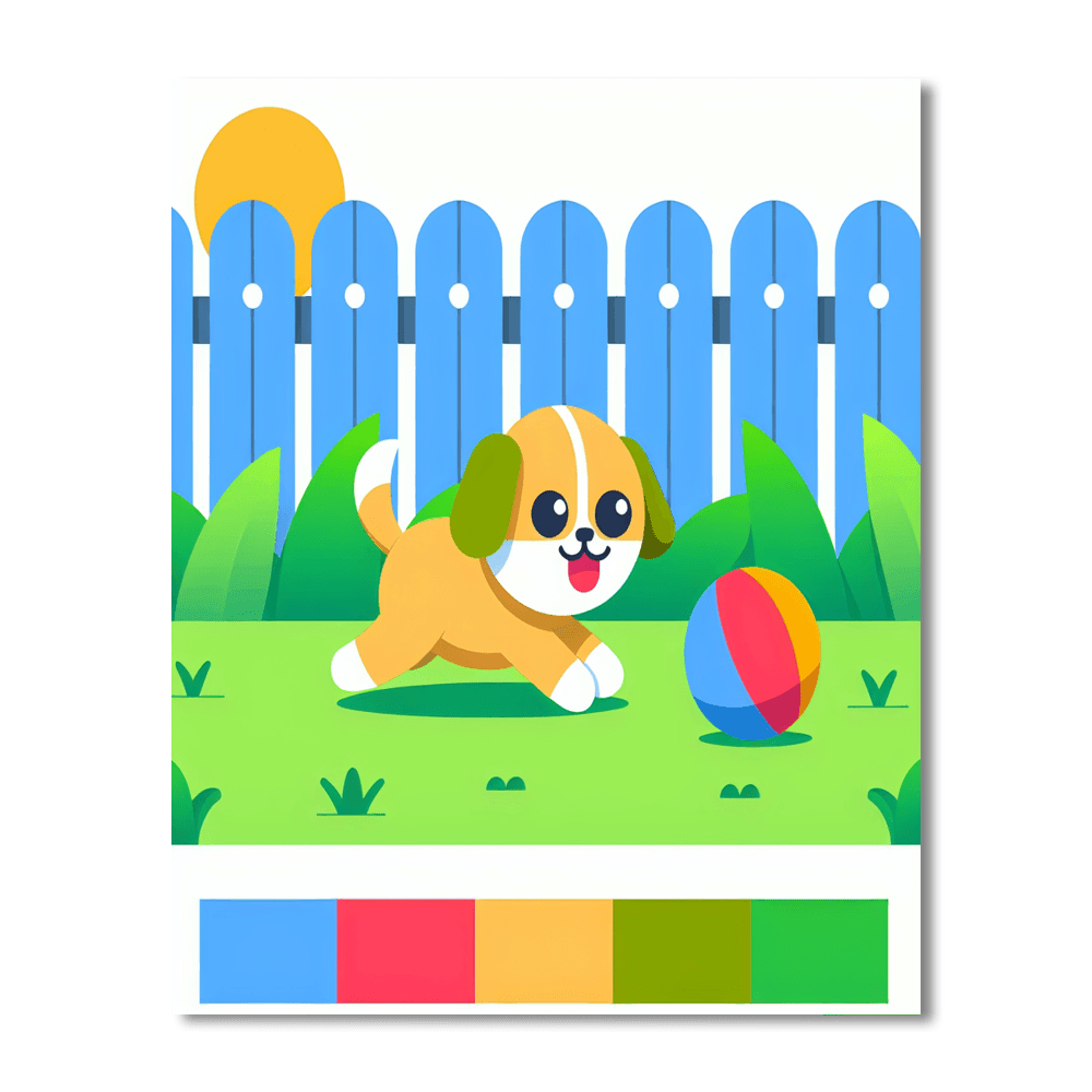 Playful Puppy Adventures DIY Paint By Numbers