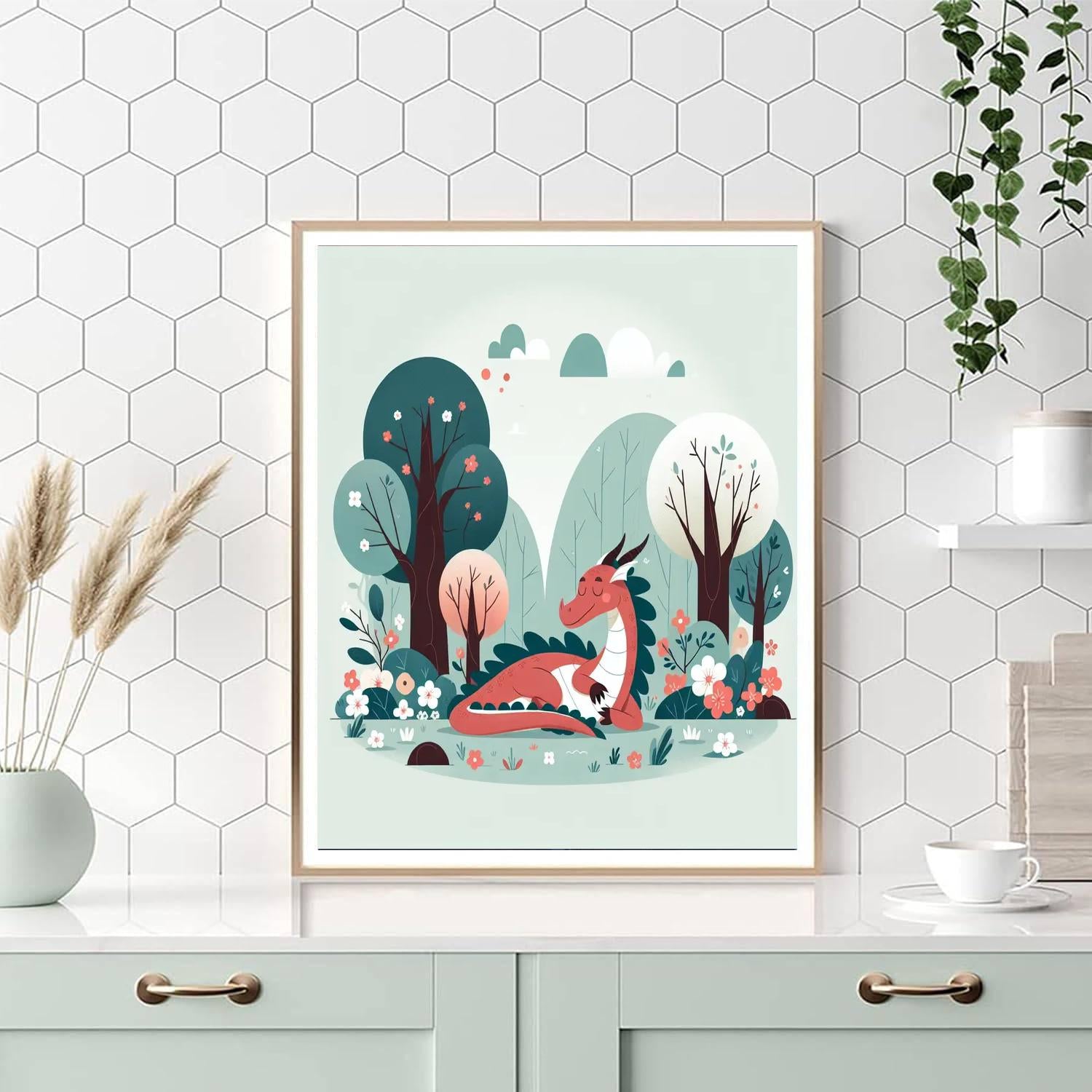 Dreamy Dragon's Forest Hideaway Numbered Painting Kits