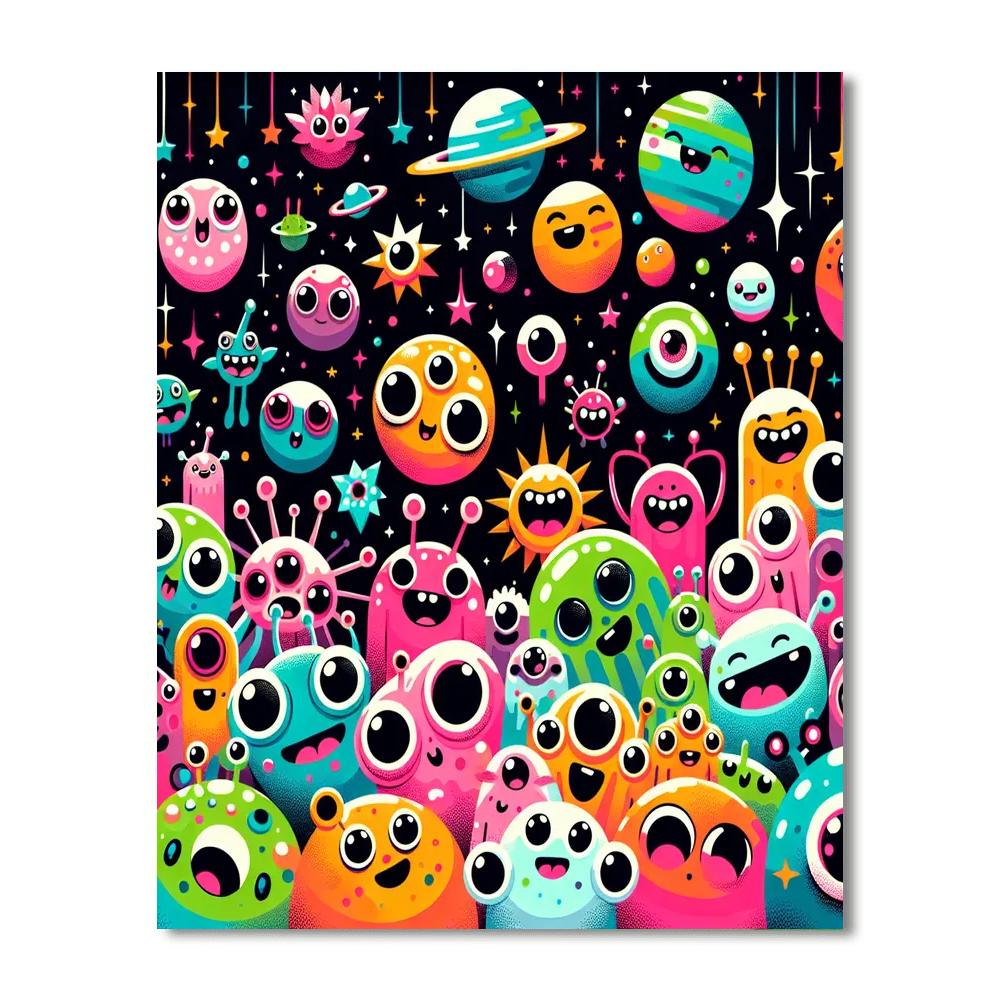 Alien Galaxy Quest Paint By Numbers Art