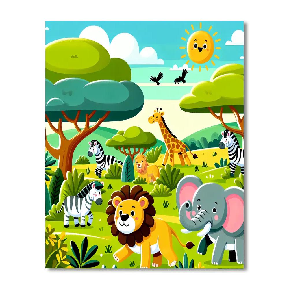 Wild Safari Exploration Paint By Color