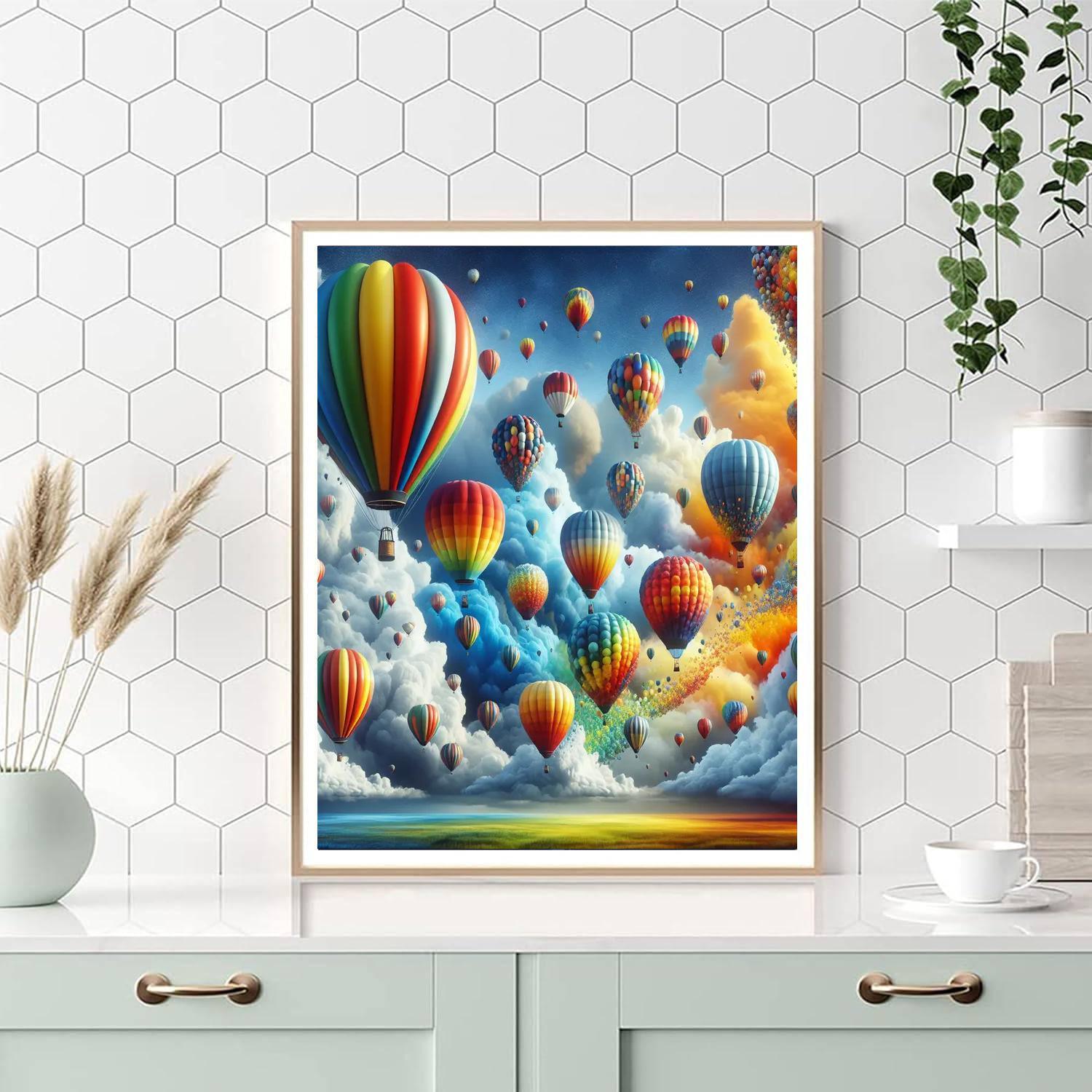 Grand Adventure Hot Air Balloon Paint By Number